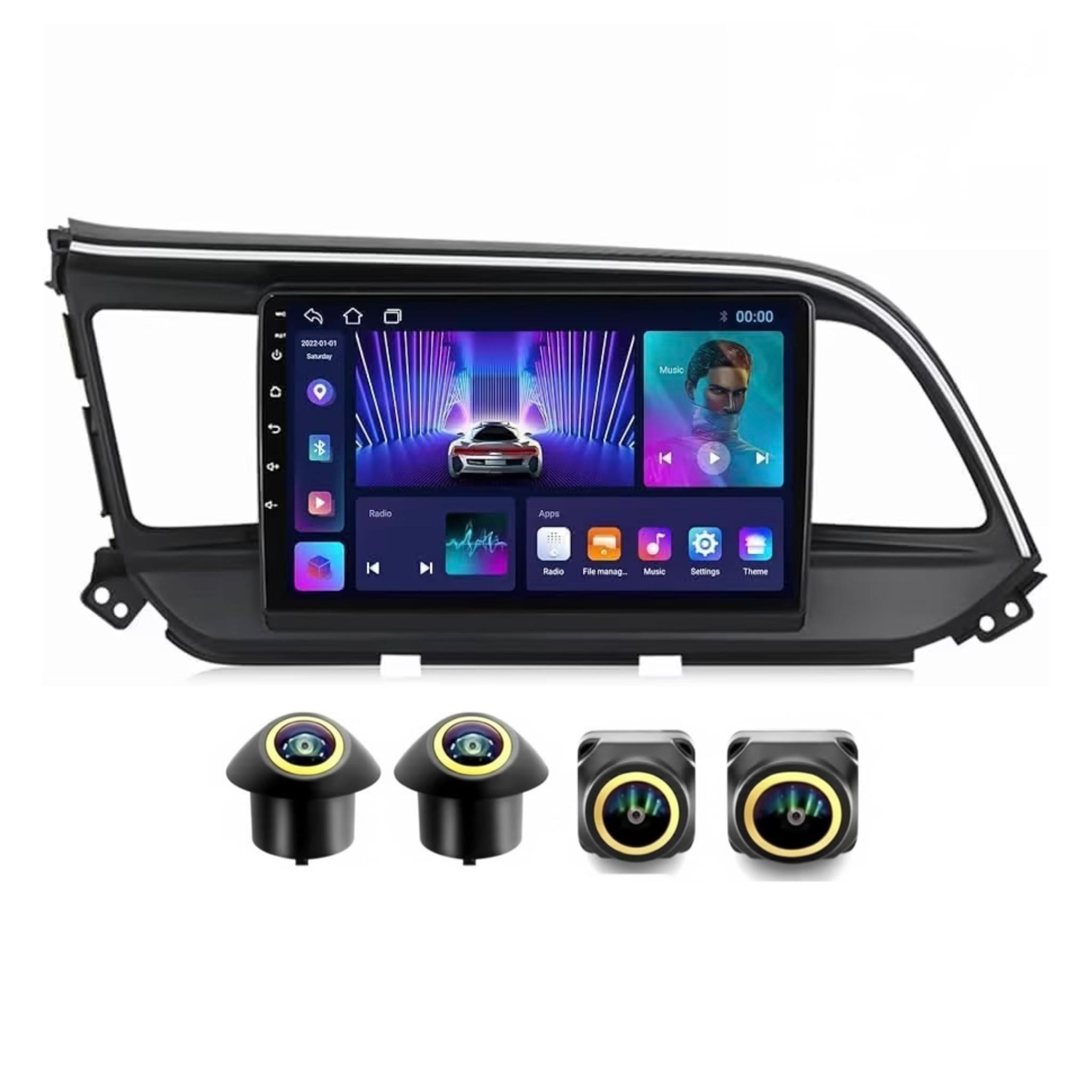 Android Car Stereo for Hyundai Elantra 2018-2020 9 Inch IPS.QLED Touch Screen with AHD Camera Included - Image 2