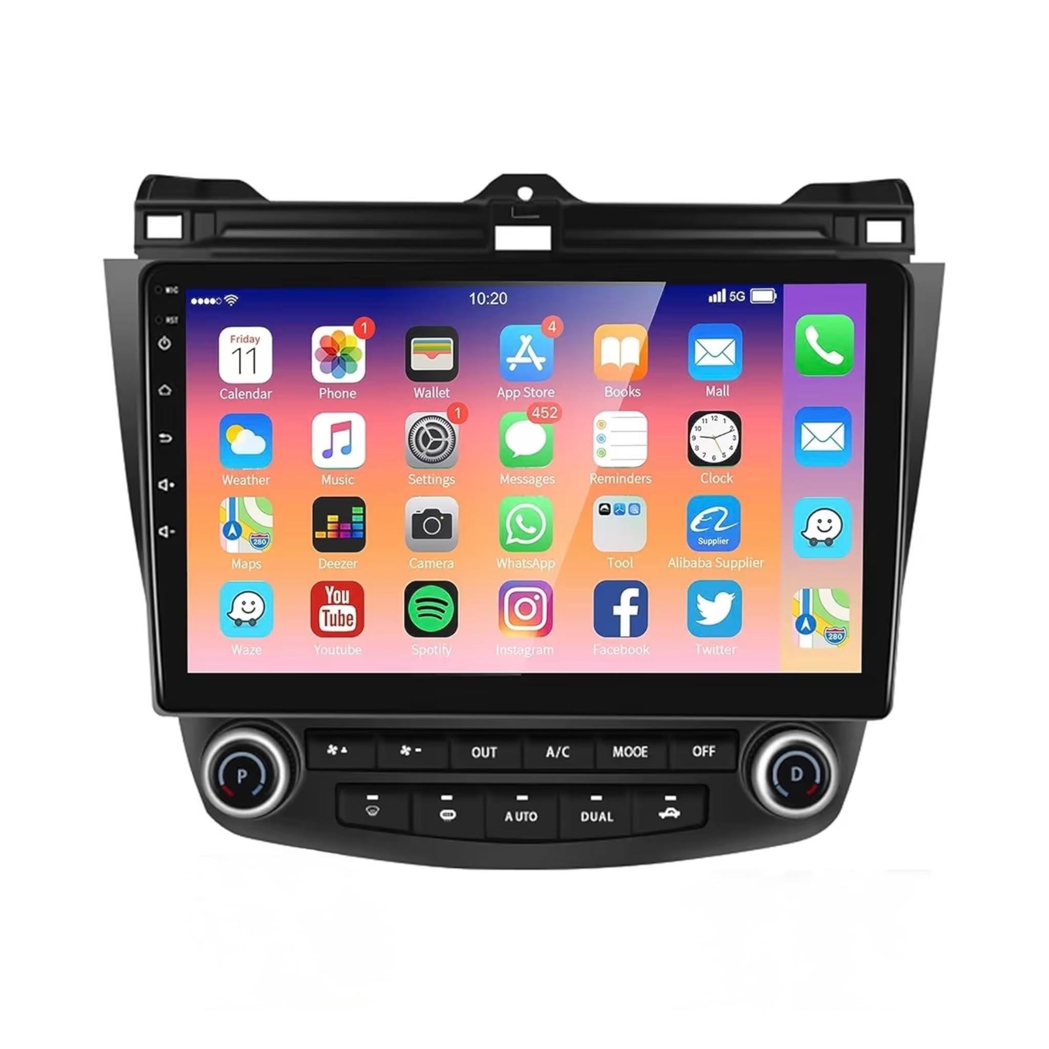 Android Car Stereo for Honda Accord 2003-2007 10 Inch IPS.QLED Touch Screen with AHD Camera Included