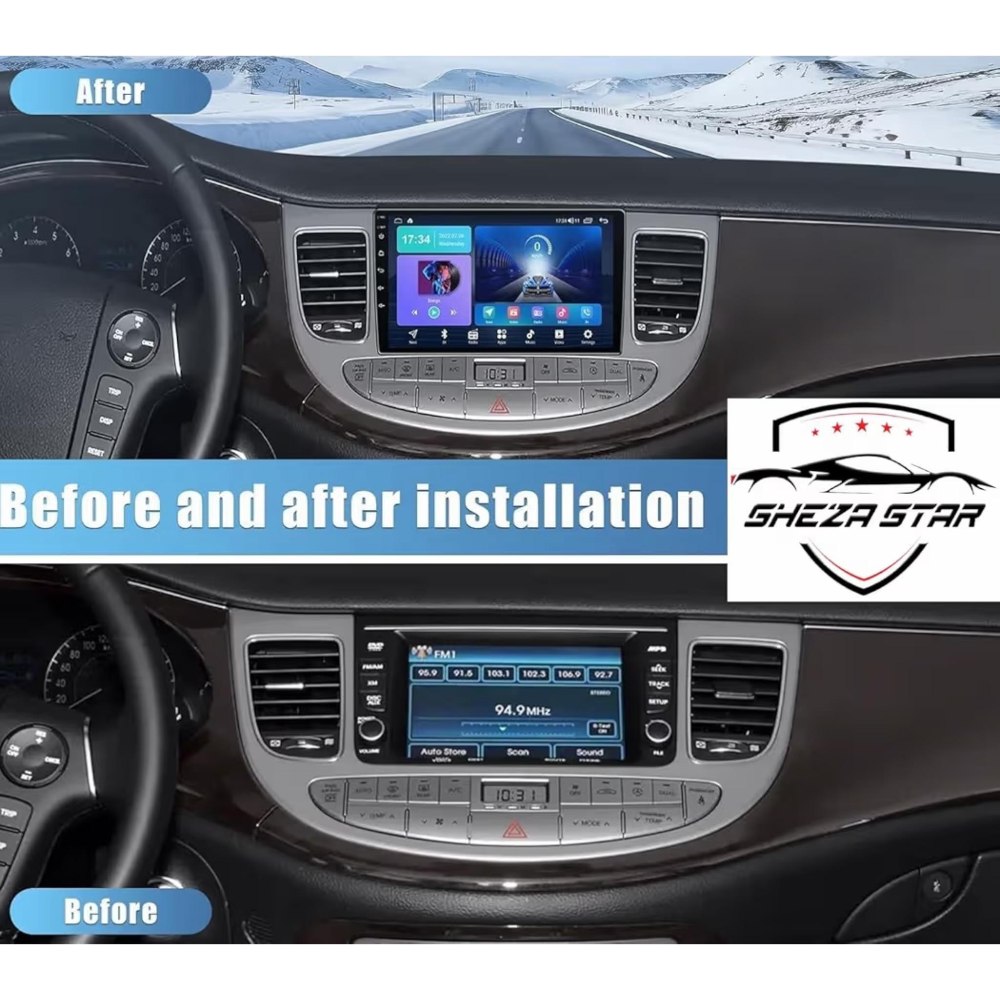 Android Car Stereo for Hyundai Genesis 2008-2013 9 Inch IPS.QLED Touch Screen with AHD Camera Included - Image 3
