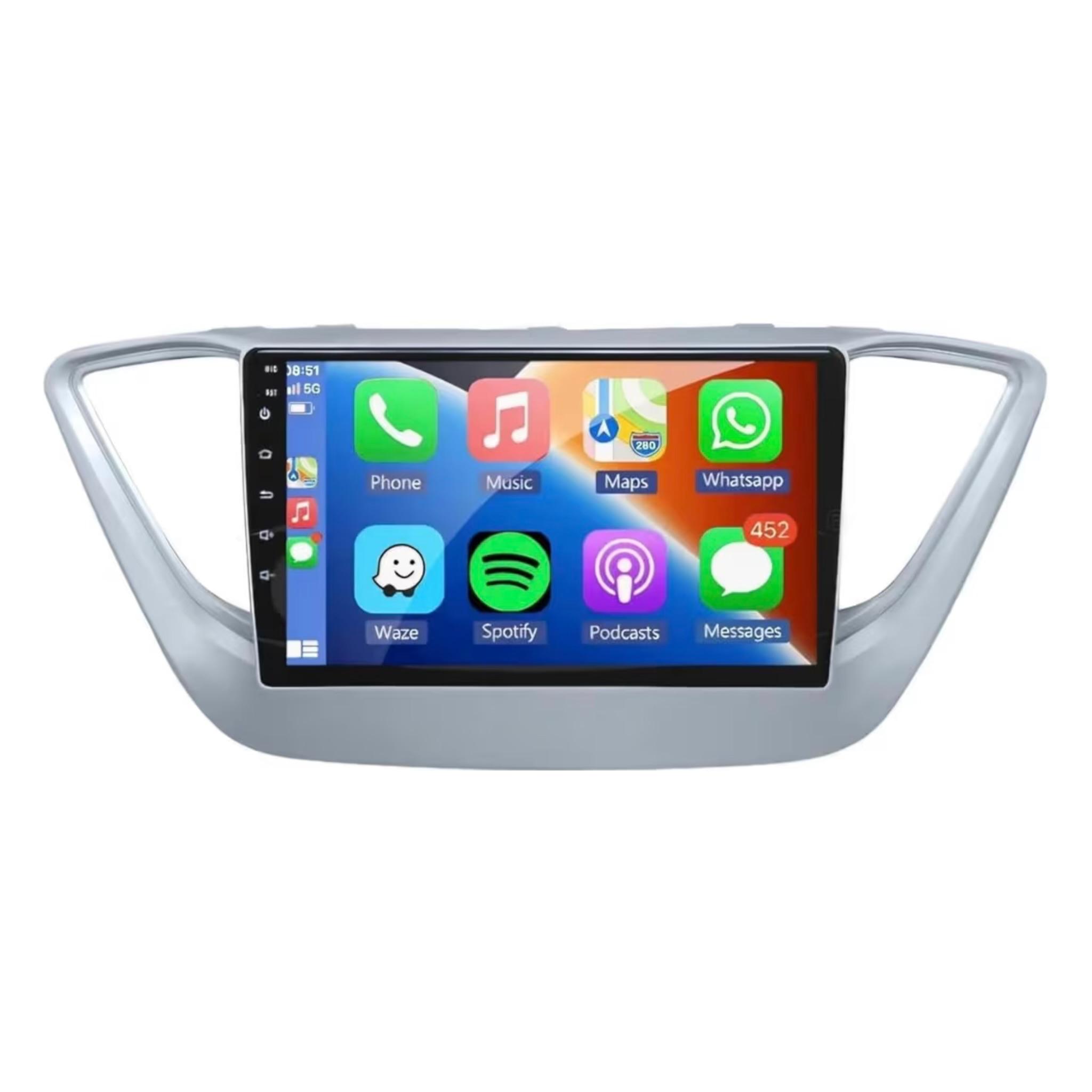 Android Car Stereo for Hyundai ACCENT 2017-2023 9 Inch IPS.QLED Touch Screen with AHD Camera Included