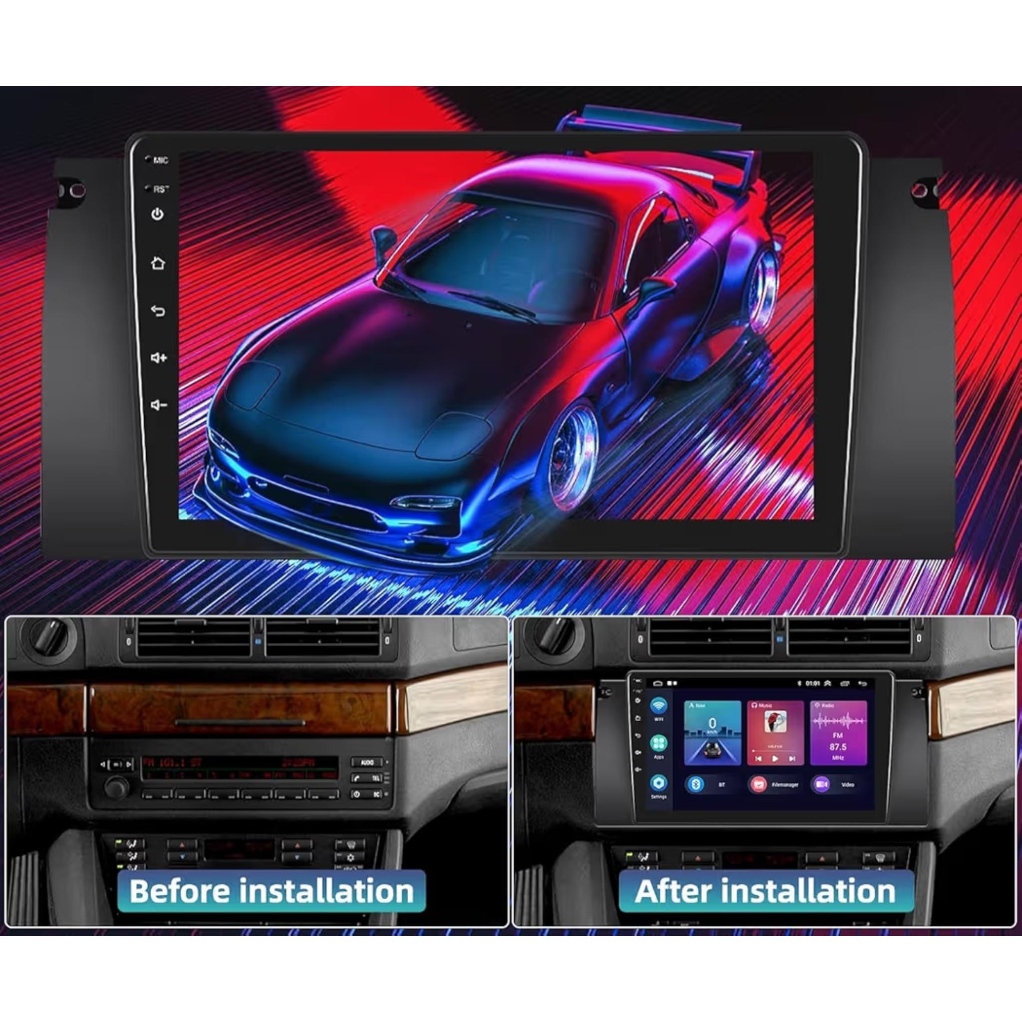 Android Car Stereo for BMW E39 1995-2003 BMW X5 E53 1999-2006 9 Inch IPS.QLED Touch Screen with AHD Camera Included - Image 3