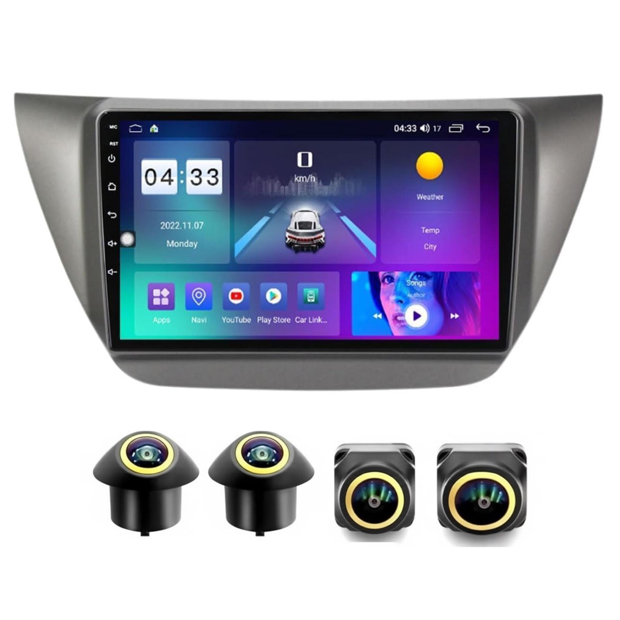 Android Car Stereo for Mitsubishi Lancer 2005-2007 9 Inch IPS.QLED Touch Screen with AHD Camera Included - Image 2