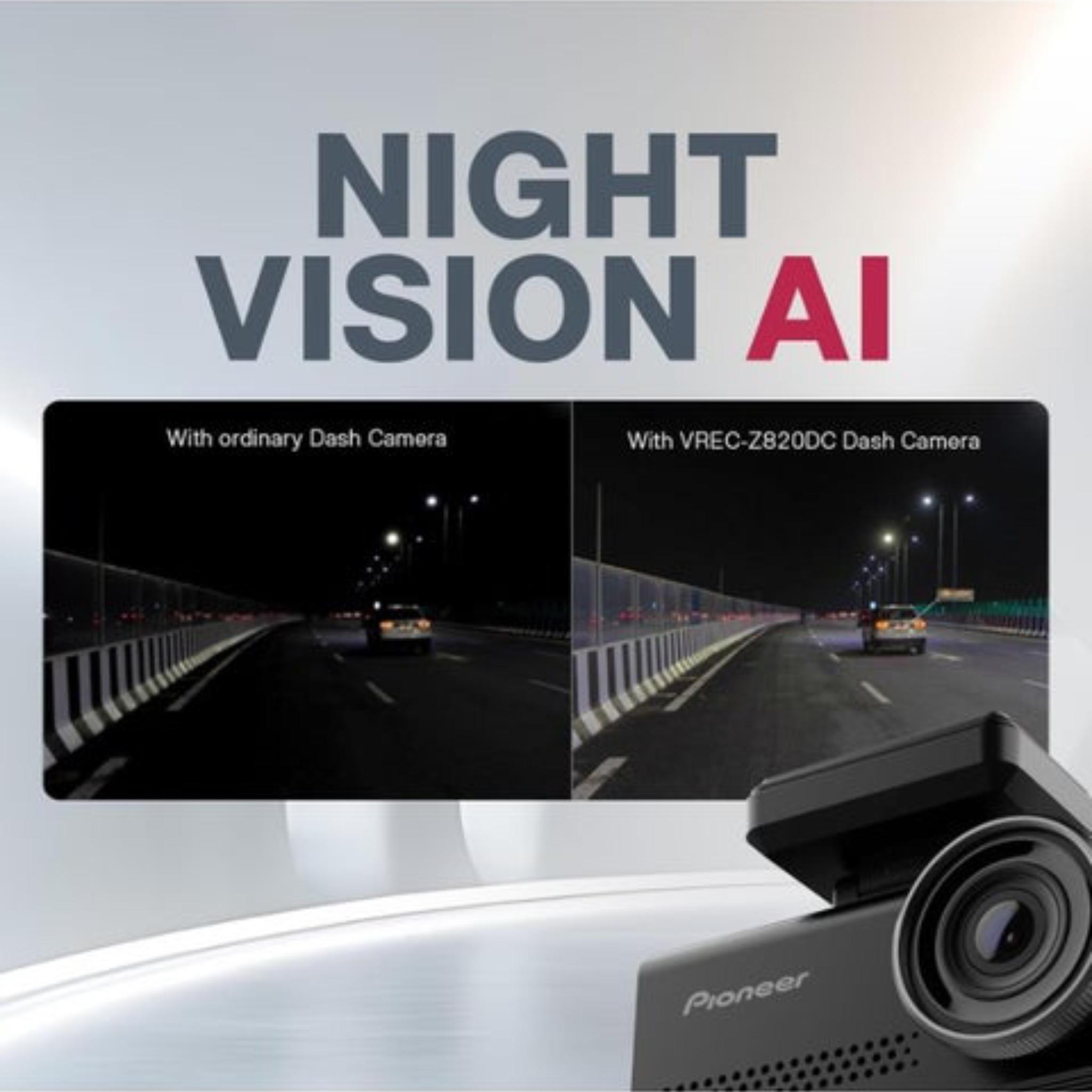 Pioneer Dash Camera VREC-Z820DC | 4K Front, HD Rear Camera, 7.2cm Screen, GPS Logging - Image 2