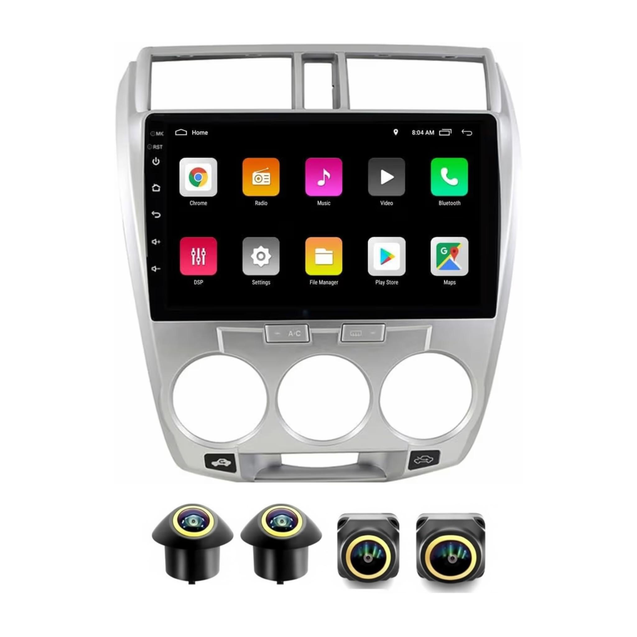 Android Car Stereo for Honda City 2008-2013 10 Inch IPS.QLED Touch Screen with AHD Camera Included - Image 2