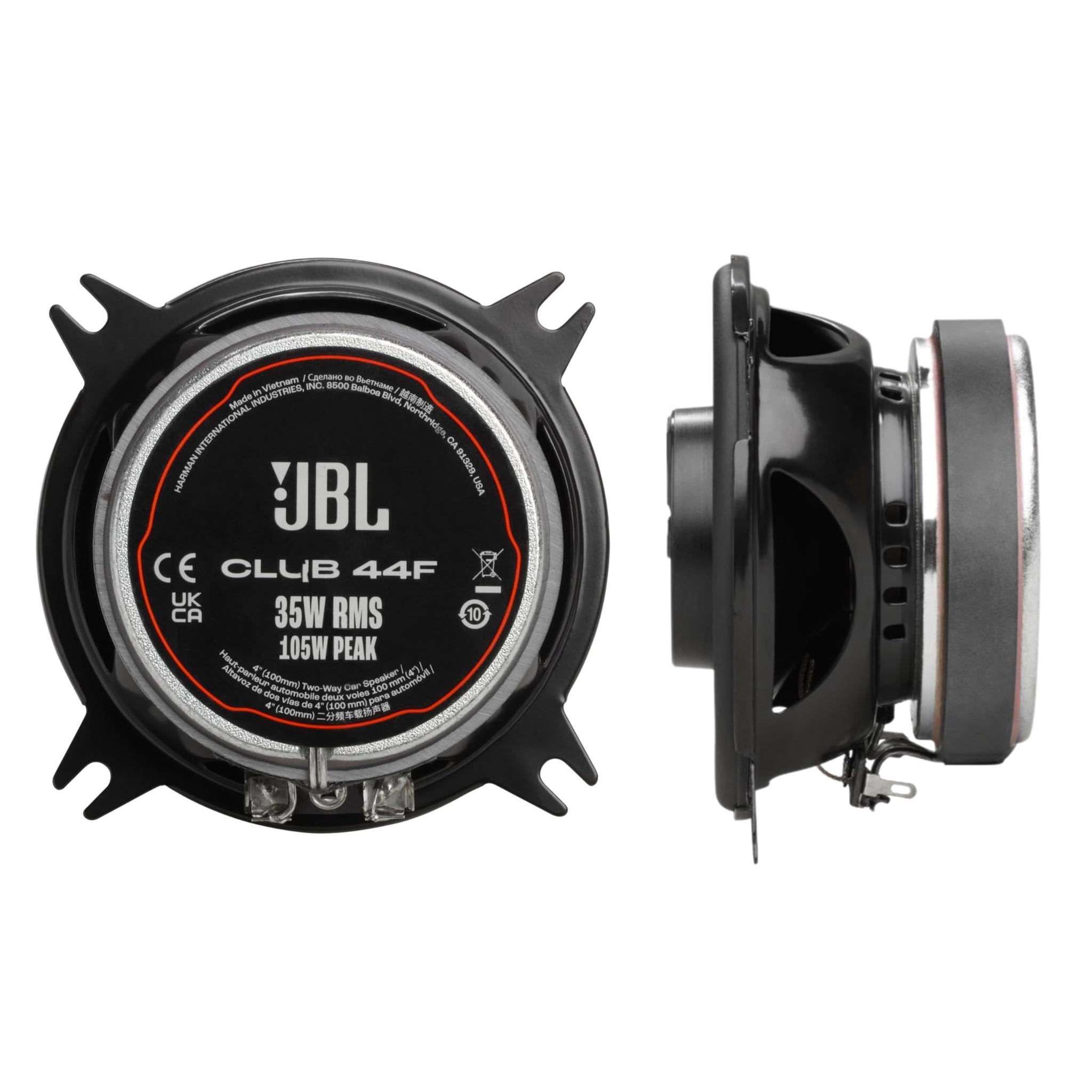 JBL Club 44F - 4" (100mm) Two-Way Car Speaker, 35W RMS, 105W Peak, Frequency Response: 75Hz – 20kHz Black - Image 2