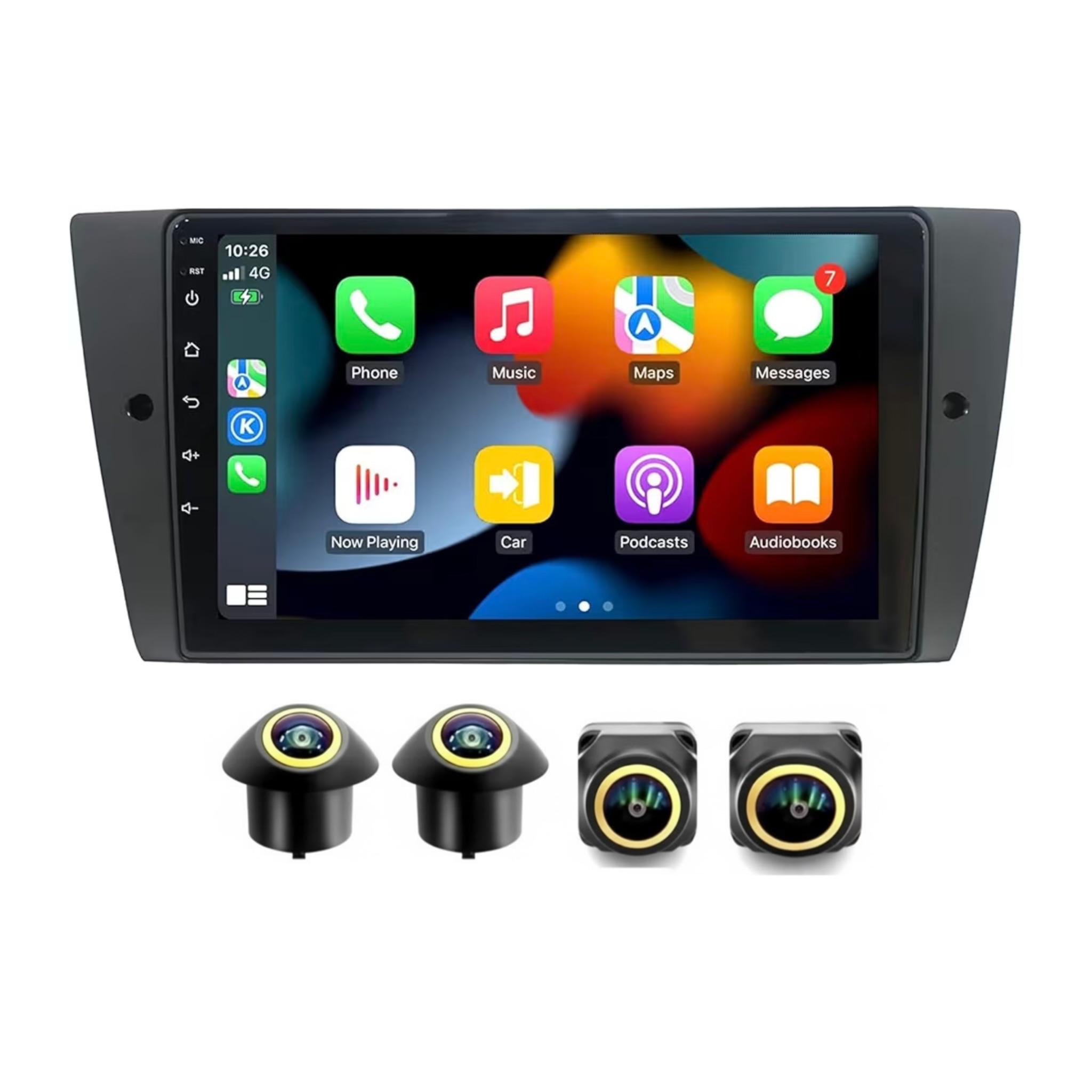 Android Car Stereo for BMW 3 Series E90 E91 E92 E93 2005-2013 9 Inch IPS.QLED Touch Screen with AHD Camera Included - Image 2
