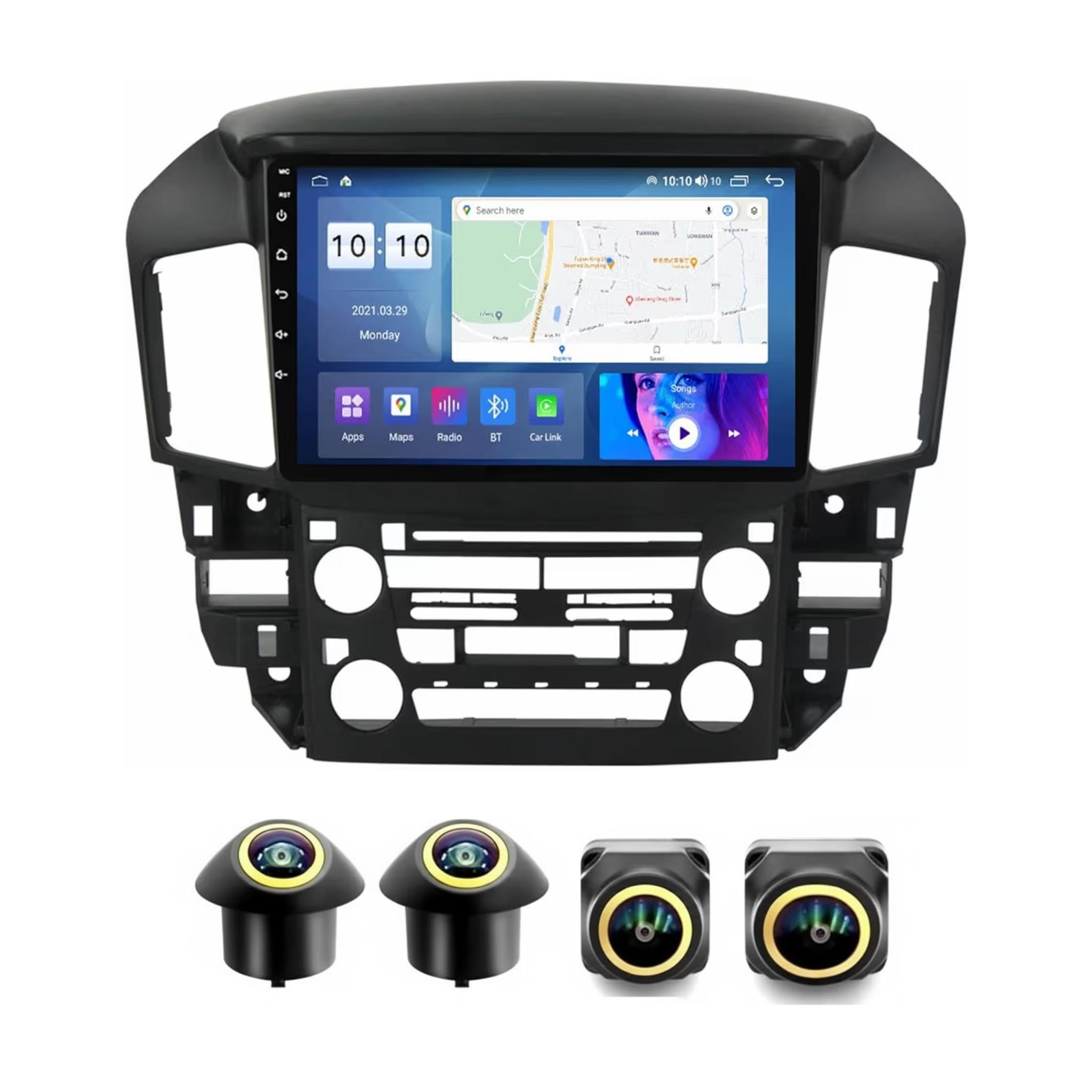 Android Car Stereo for Lexus RX300 Toyota Harrier 1998-2003 9 Inch IPS.QLED Touch Screen with AHD Camera Included - Image 2