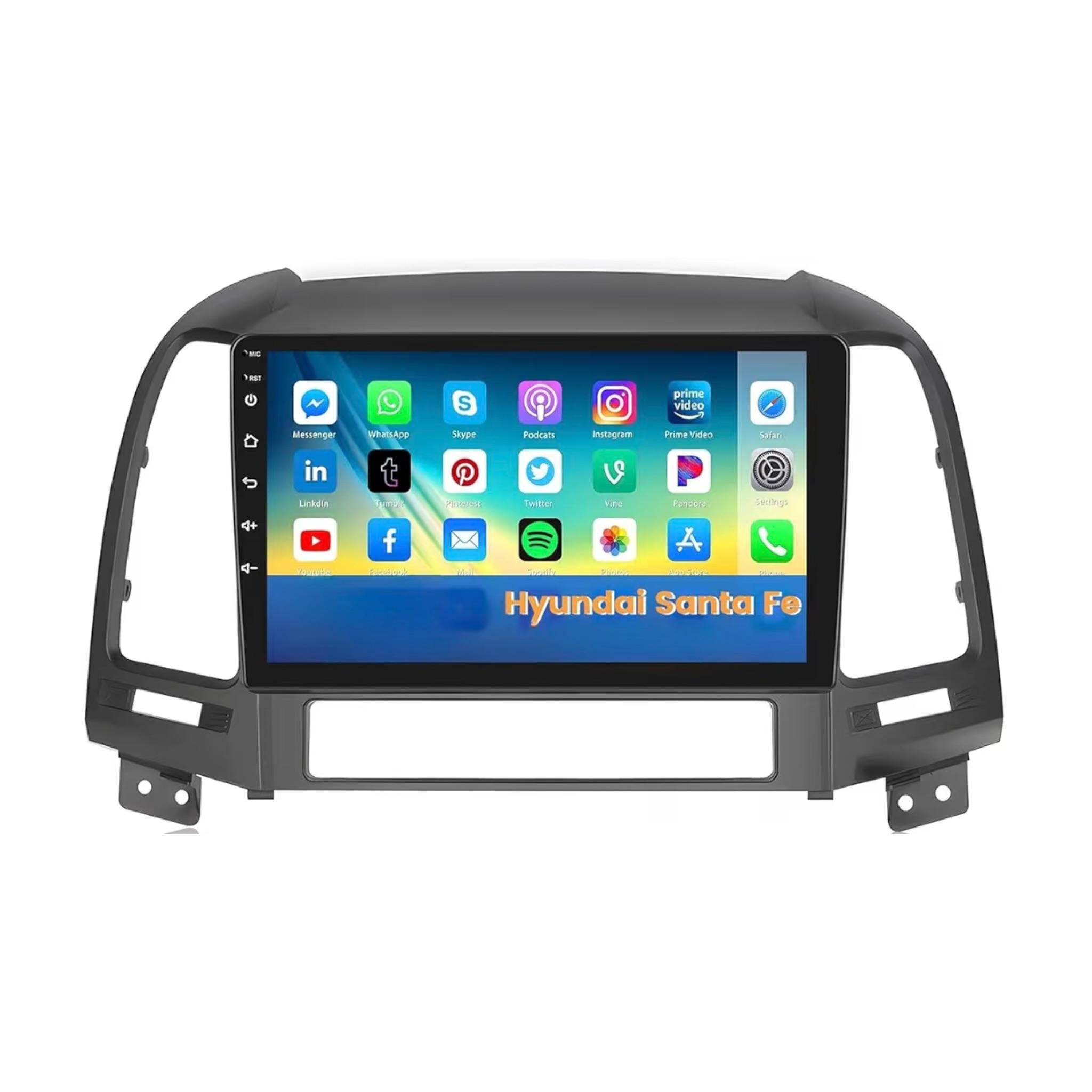 Android Car Stereo for Hyundai Santa Fe 2006-2012 9 Inch IPS.QLED Touch Screen with AHD Camera Included