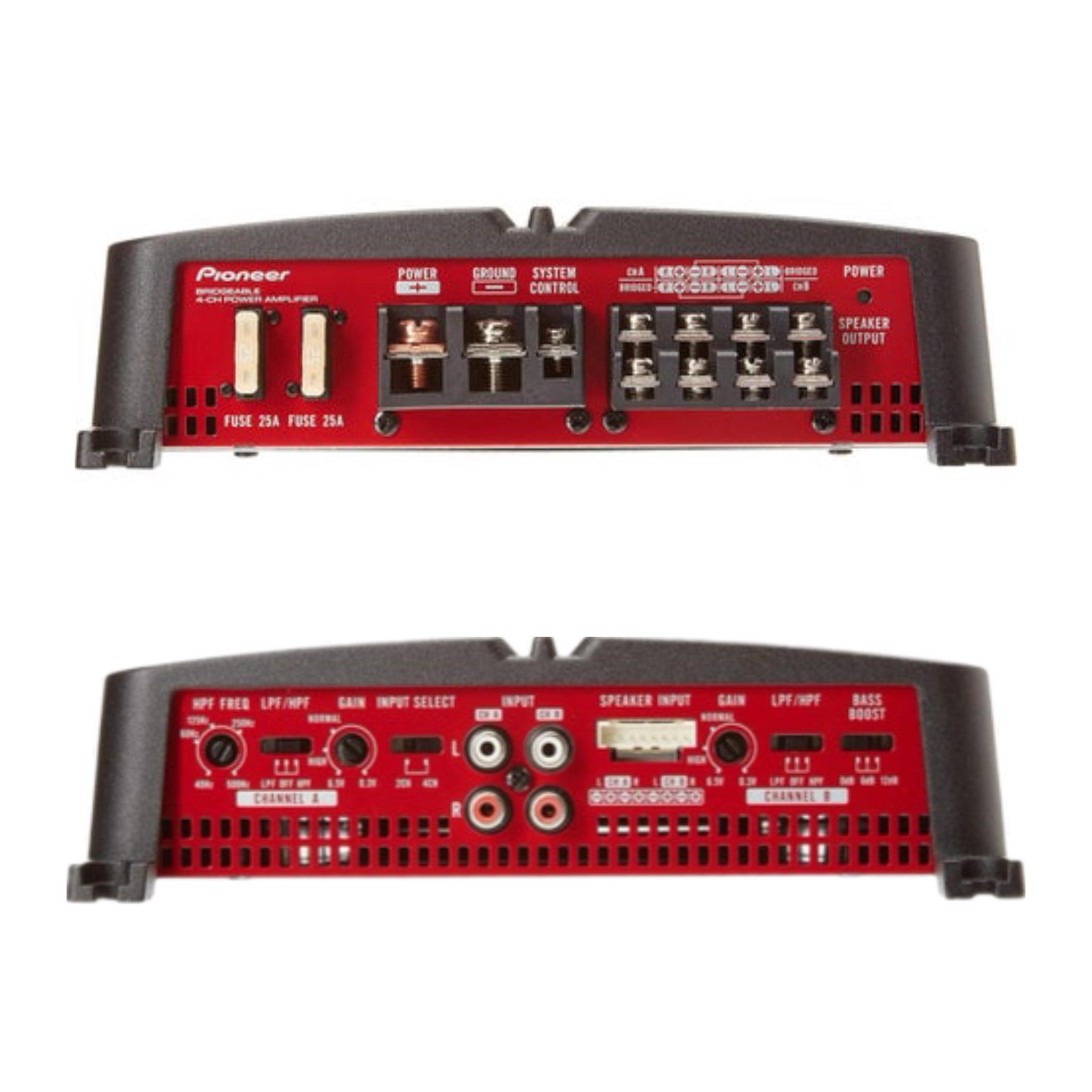 Pioneer GM-A6704 4-Channel Bridgeable Amplifier with Bass Boost - Image 2