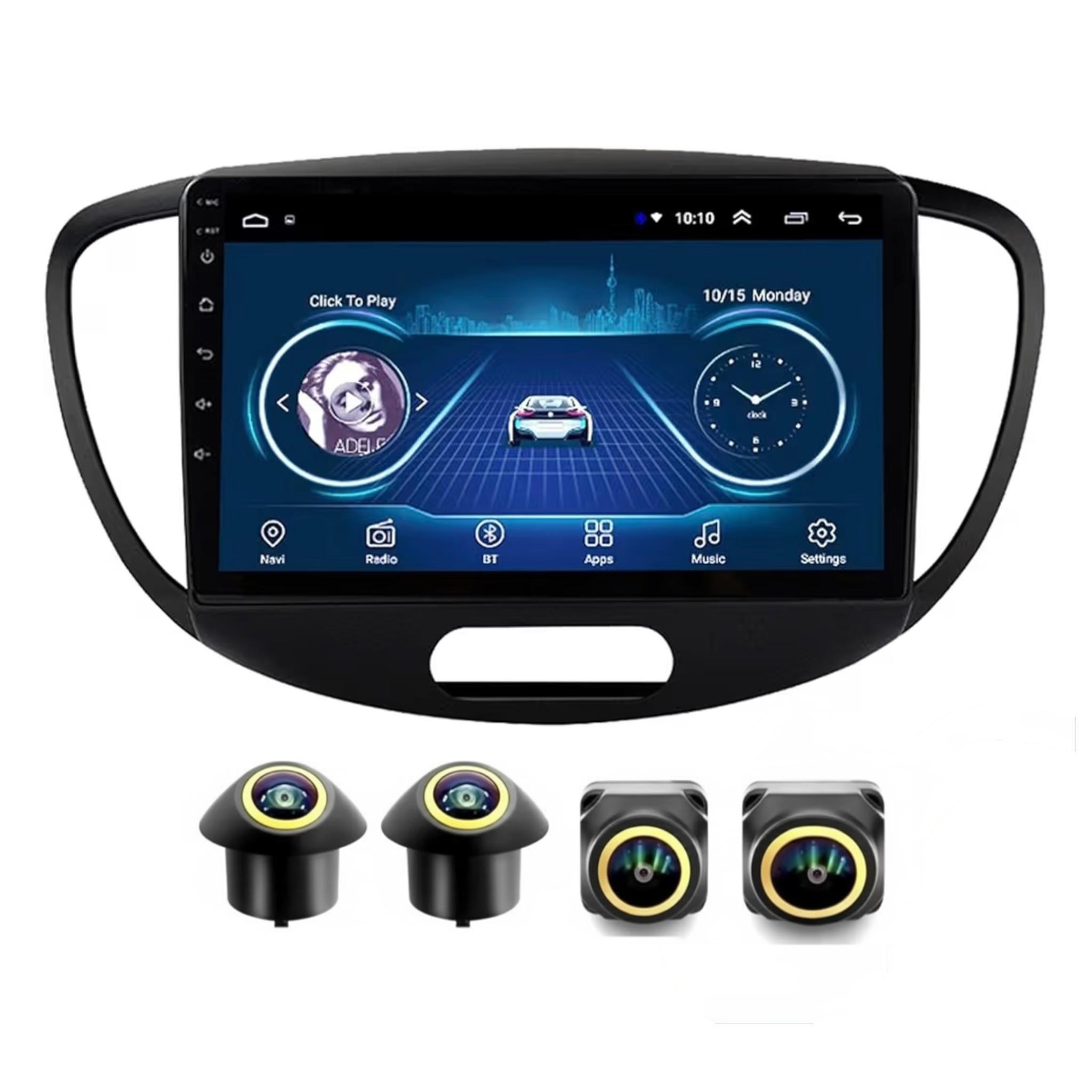 Android Car Stereo for Hyundai i10 2007-2013 9 Inch IPS.QLED Touch Screen with AHD Camera Included - Image 2