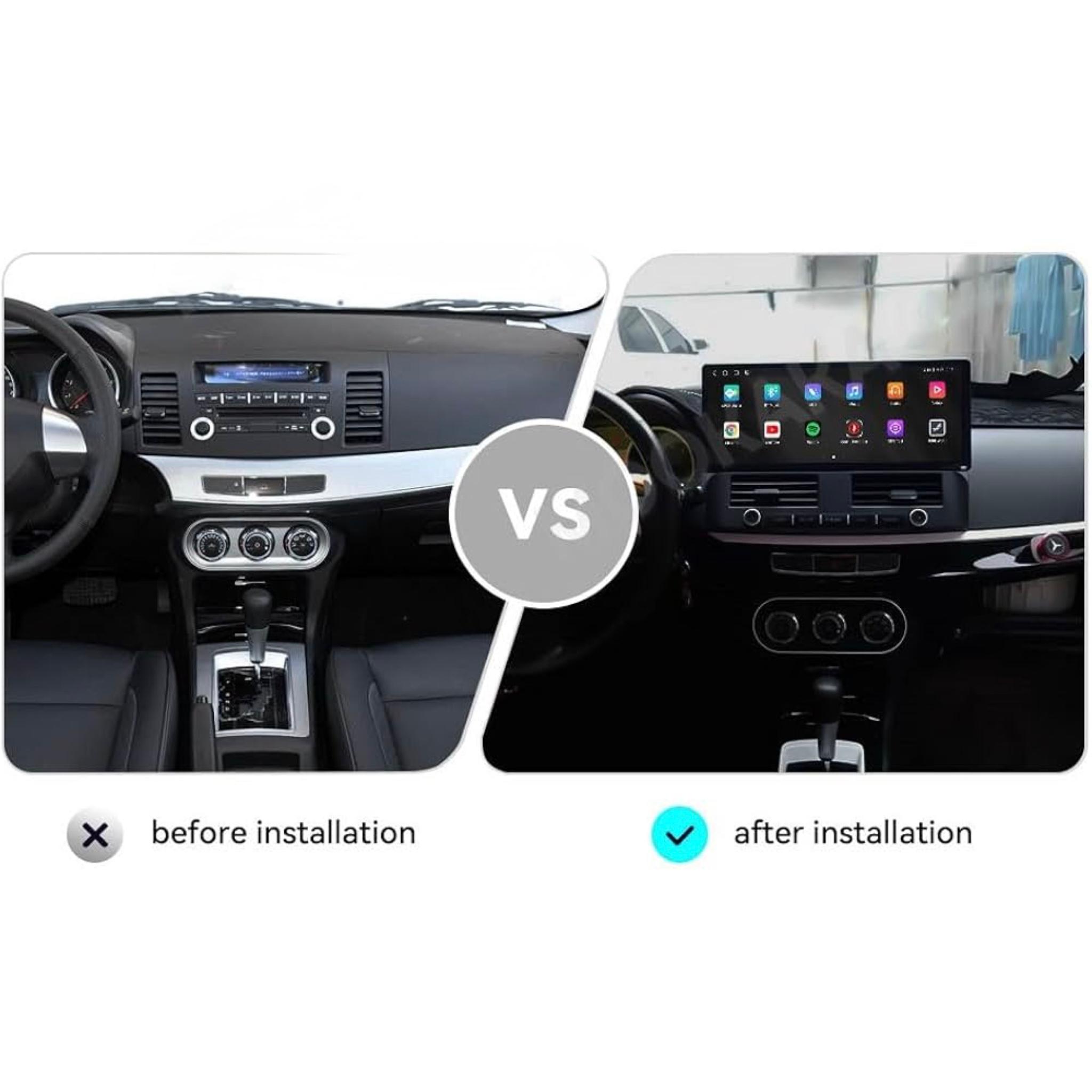 Android Car Stereo 12.3 Inch For Mitsubishi Lancer 2007–2017 IPS.QLED Touch Screen with AHD Camera Included - Image 2