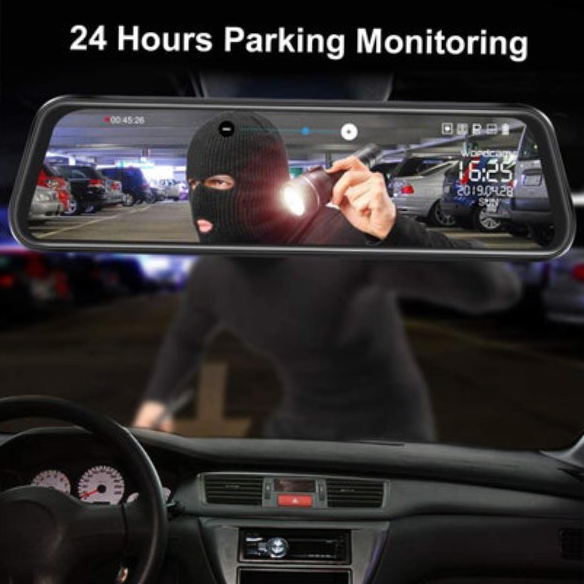 Mirror Dash Cam 10 Inch Backup Camera 1080P Front and Rear Camera Full HD with IPS Touch Screen  - Image 2