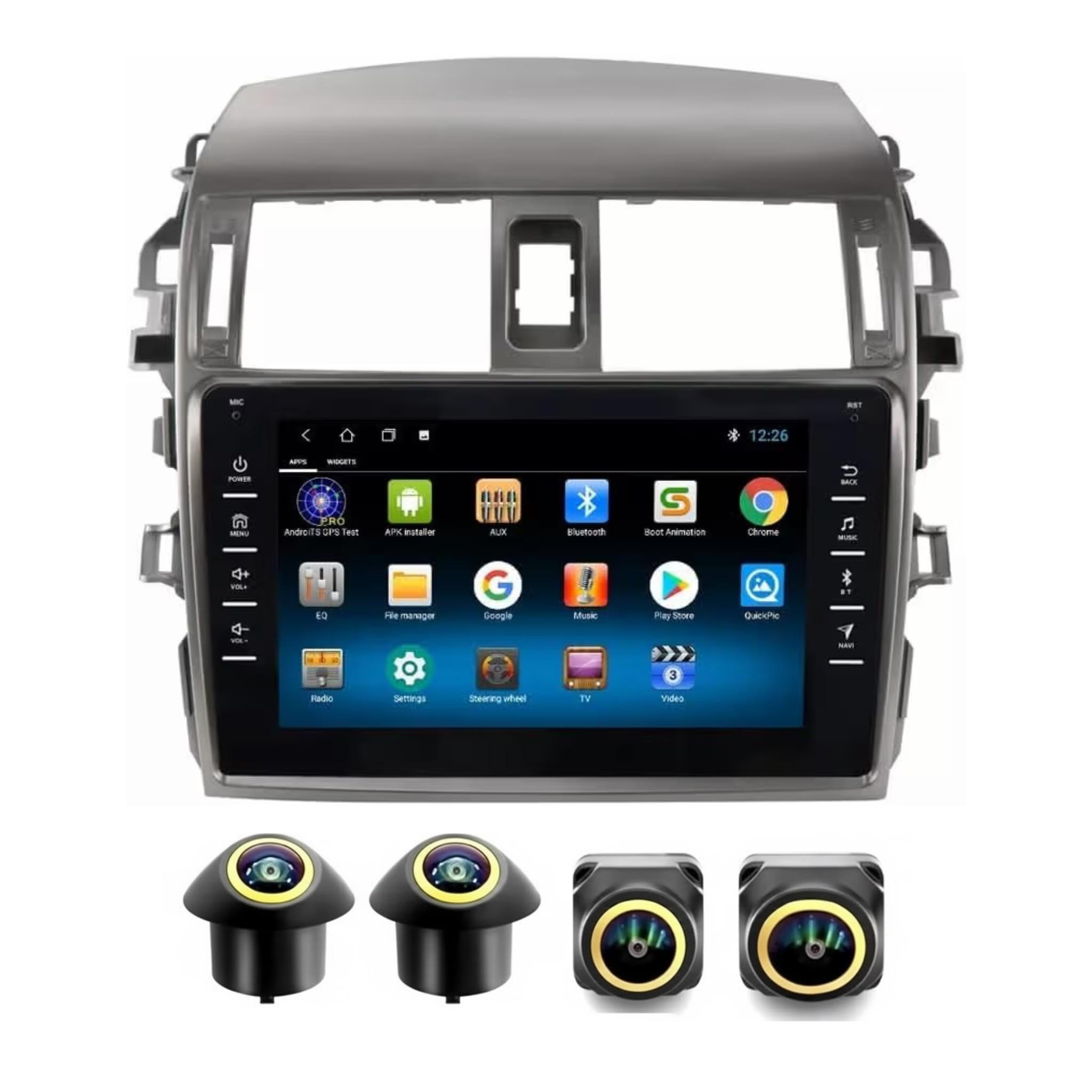 Android Car Stereo for Toyota Corolla 2008-2013 9 Inch IPS.QLED Touch Screen with AHD Camera Included - Image 2