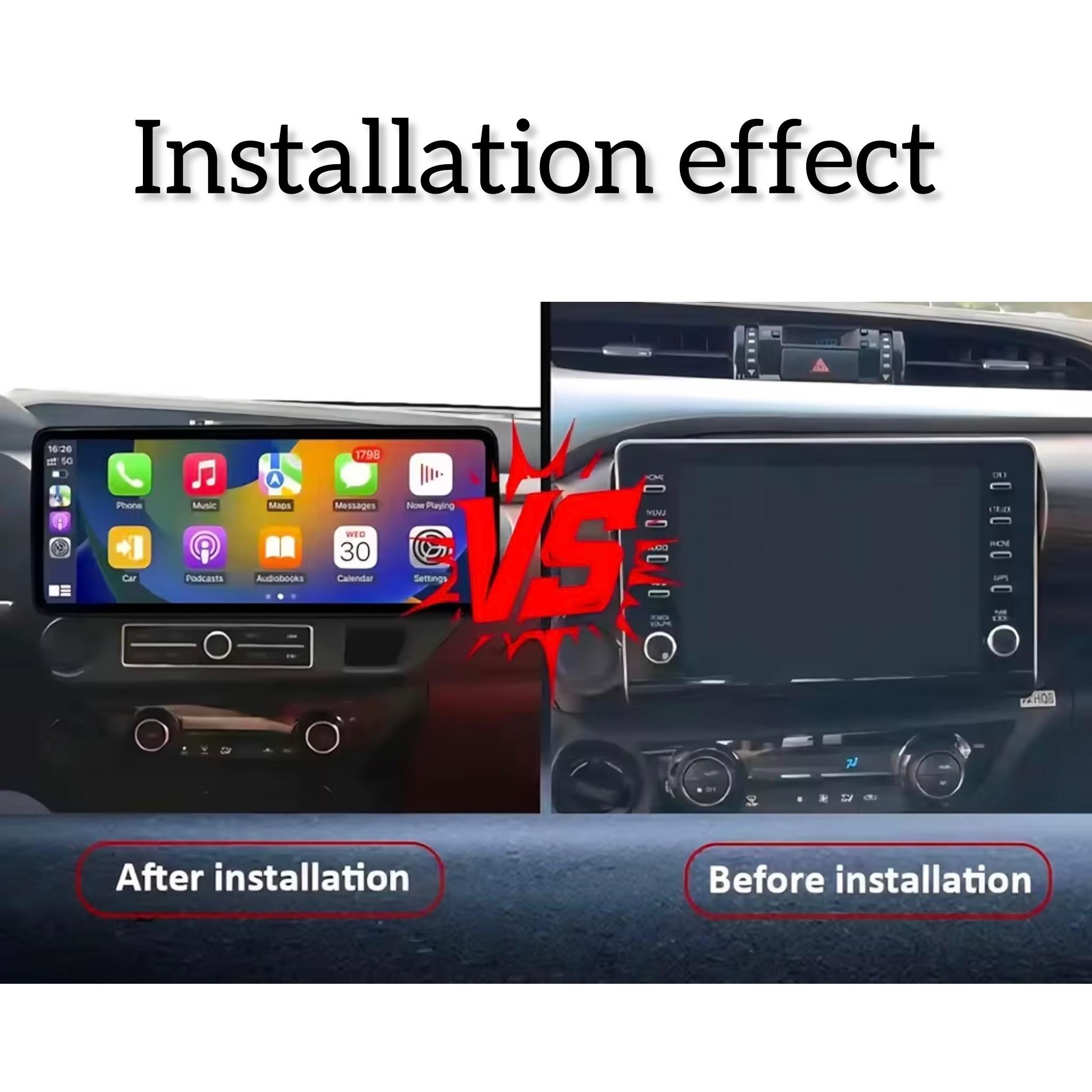 Android Car Stereo 12.3 Inch For Toyota Hilux 2015-2023 IPS.QLED Touch Screen with AHD Camera Included - Image 2