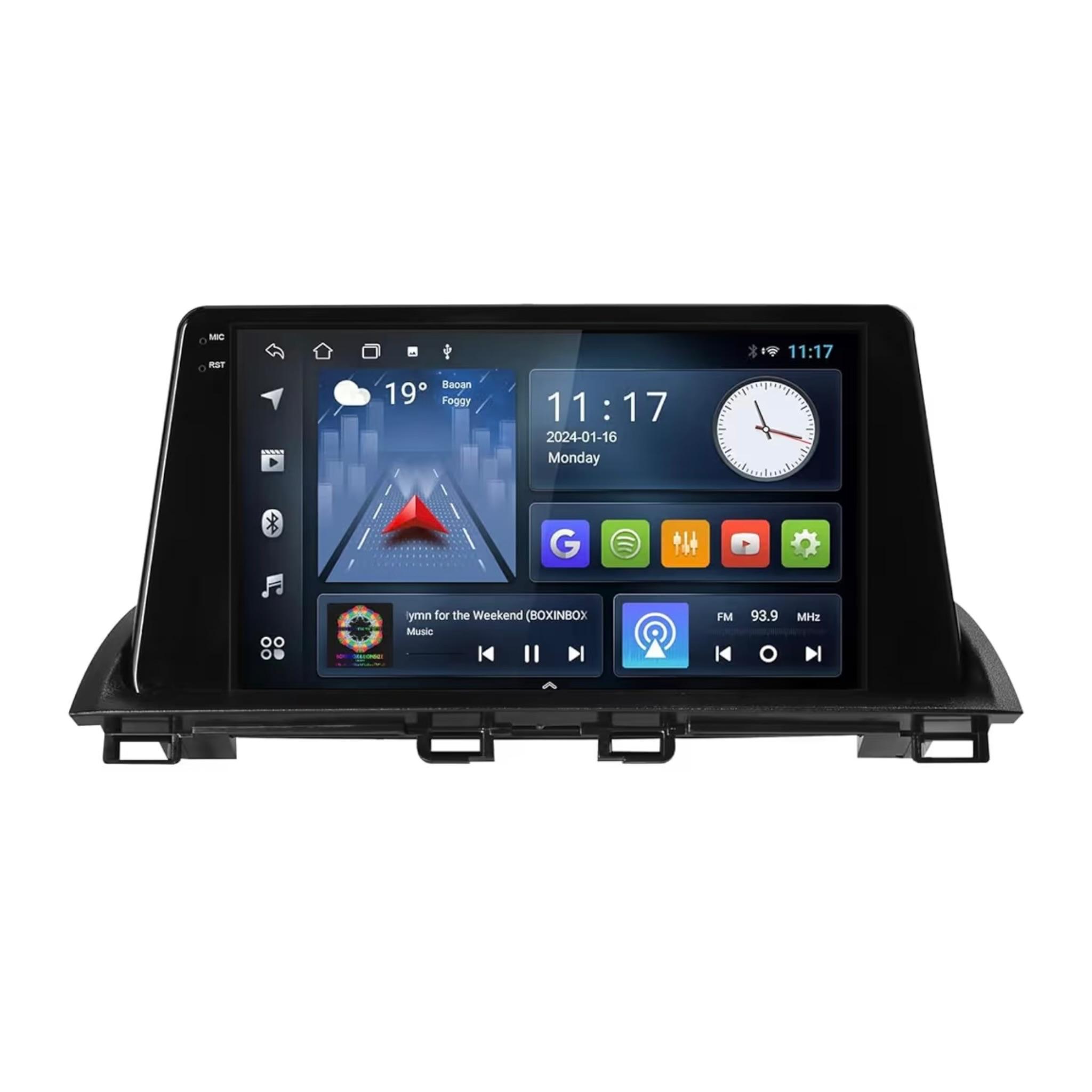 Android Car Stereo for Mazda 3 2015-2018 9 Inch IPS.QLED Touch Screen with AHD Camera Included