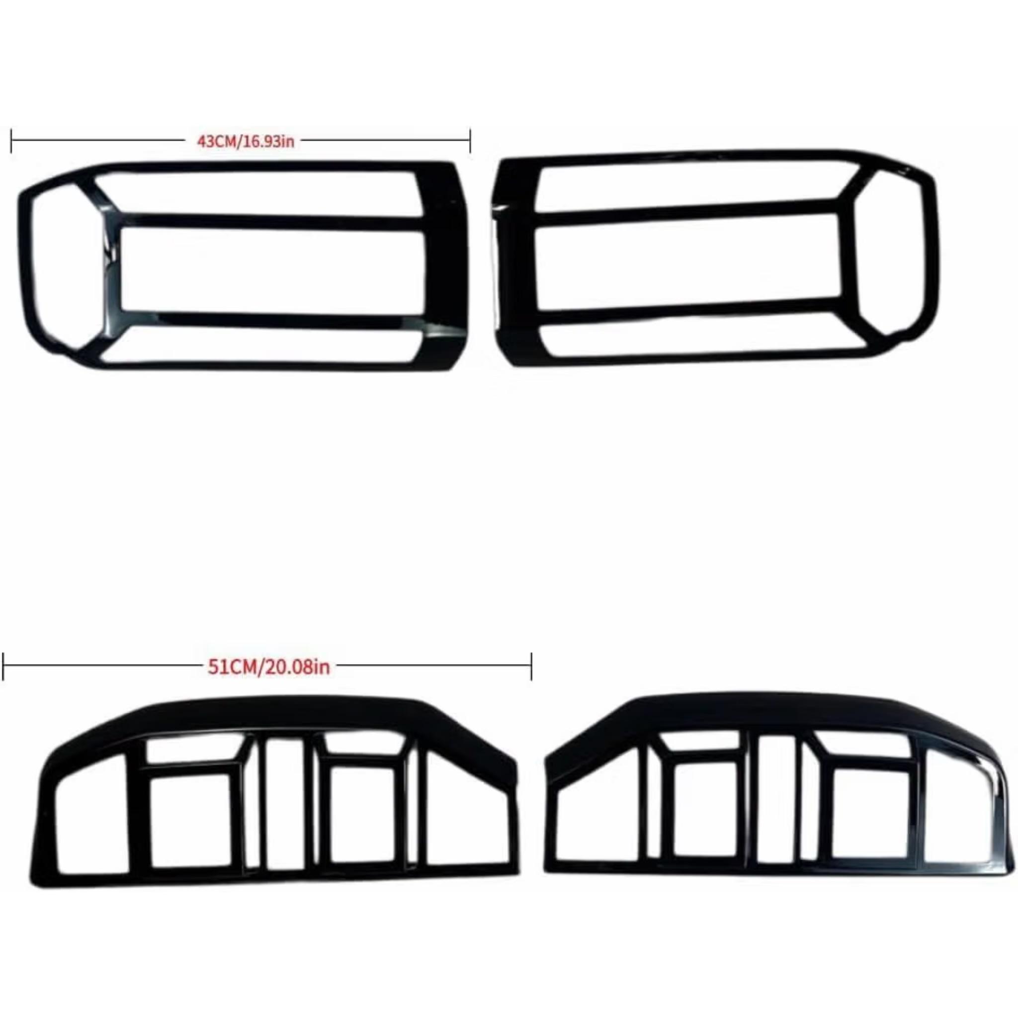 Jetour G700 2025 2026+ Tail Light Guards, Black ABS Plastic Rear Lamp Cover Trim & Front Lamp Protector, Easy 3M Adhesive Installation, Jetour G700 Accessories – 2PCS - Image 2