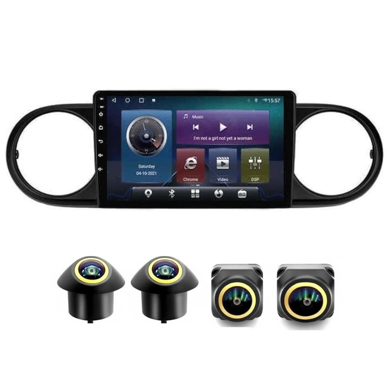 Android Car Stereo for Toyota Corolla Rumion Tacoma 2007-2018 9 Inch IPS.QLED Touch Screen with AHD Camera Included - Image 2