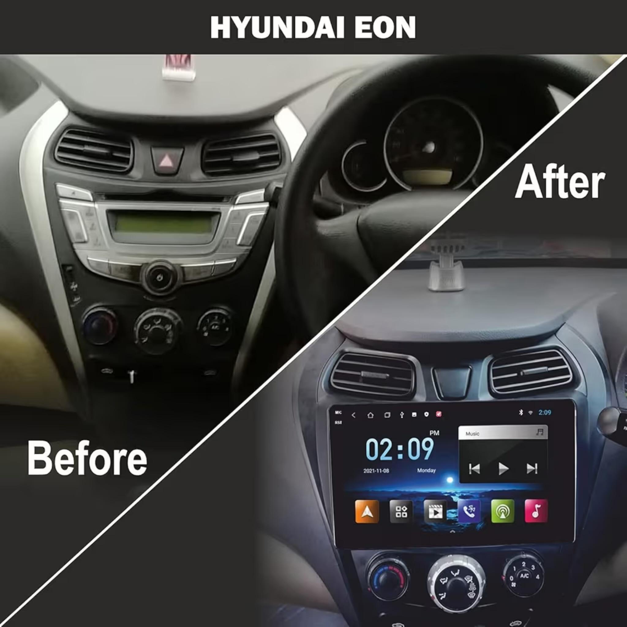 Android Car Stereo for Hyundai Eon 2012-2019 9 Inch IPS.QLED Touch Screen with AHD Camera Included - Image 3