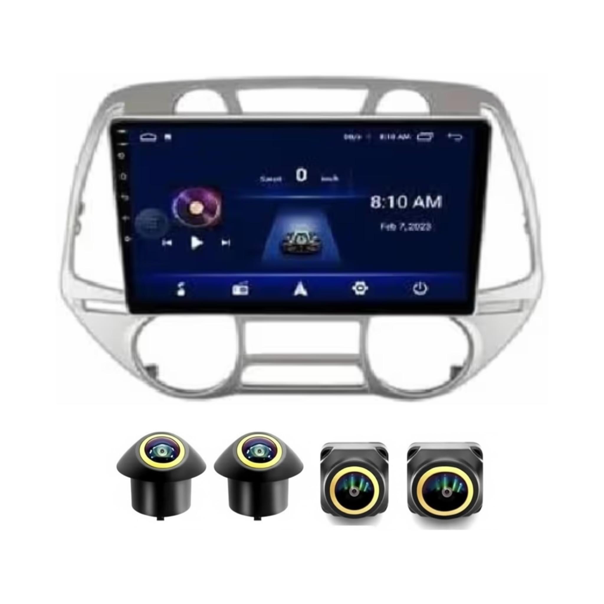 Android Car Stereo for Hyundai i20 2008-2012 9 Inch IPS.QLED Touch Screen with AHD Camera Included - Image 2