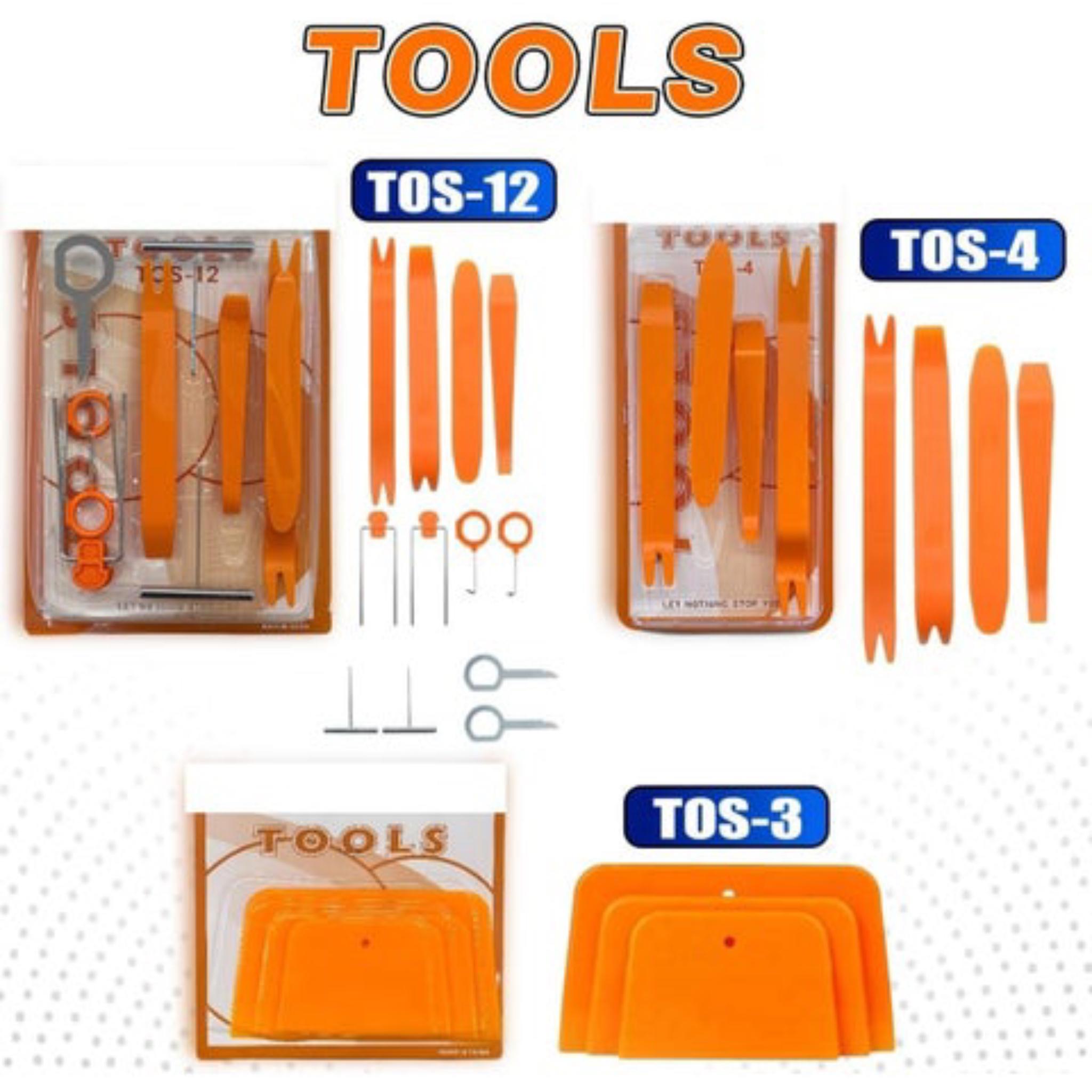 Professional Car Trim Removal Kit, Orange Plastic Pry Tools Set, TOS-3 Model, Auto Interior Panel Removal Tools - Image 2