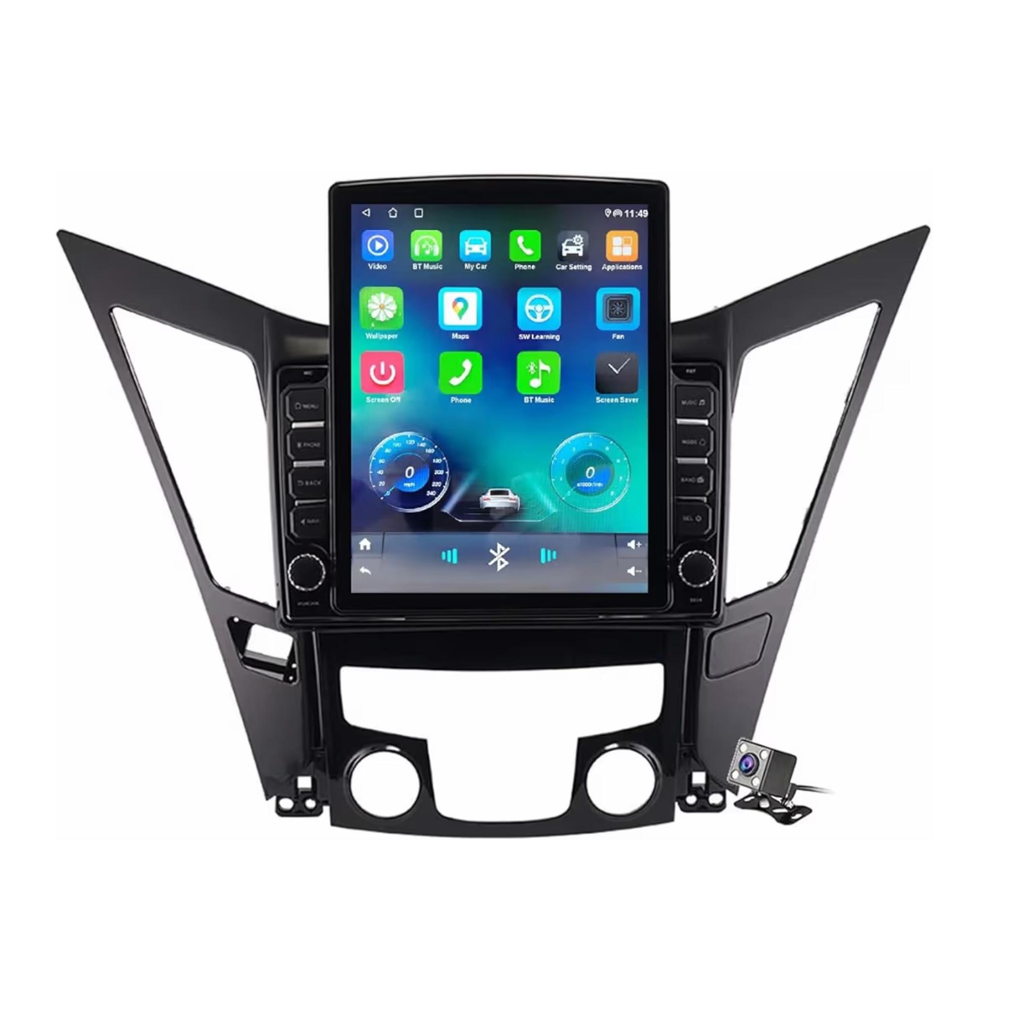 Android Tesla style Vertical Screen for Hyundai Sonata 2011-2015 9.7 Inch IPS.QLED Touch Screen with AHD Camera Included