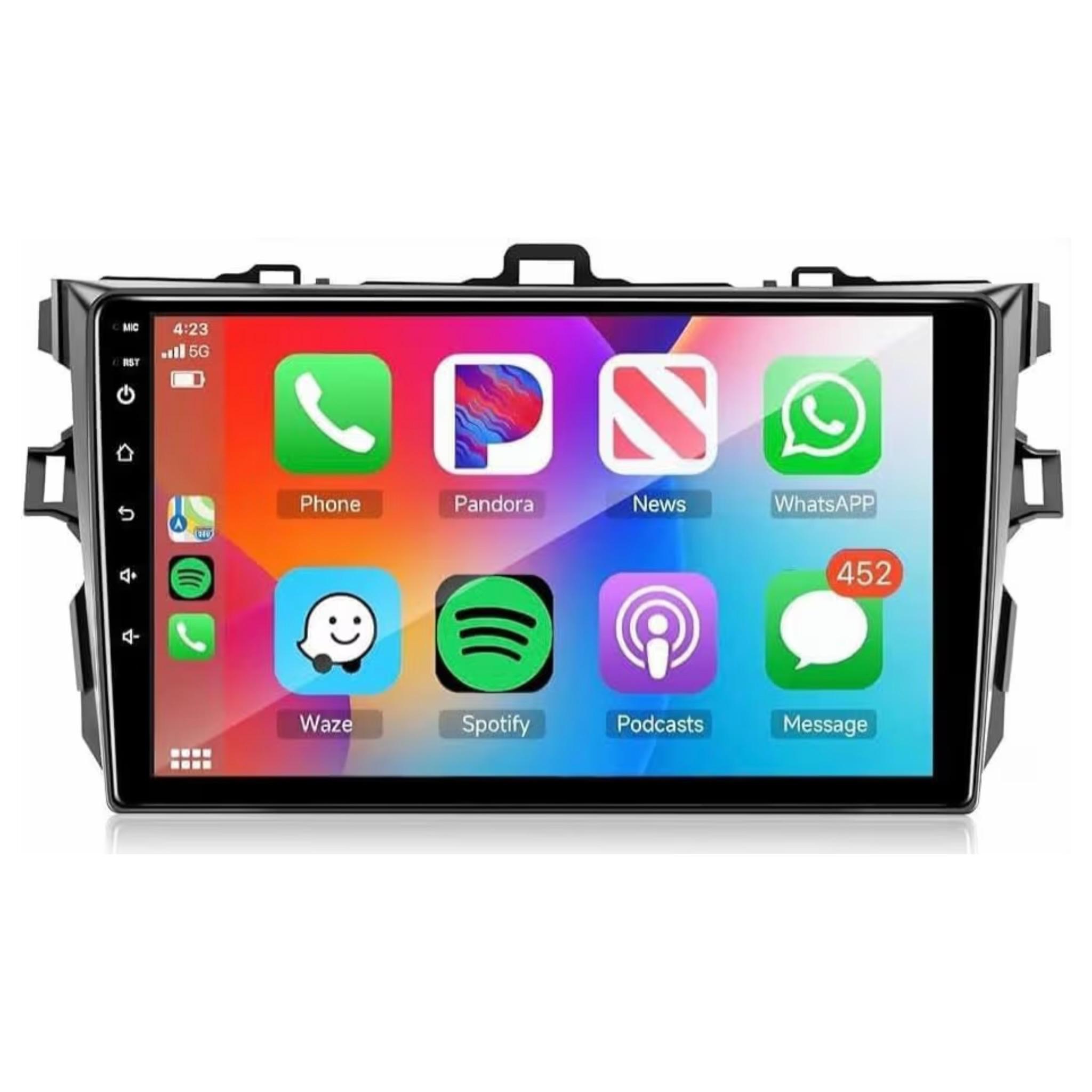 Android Car Stereo for Toyota Corolla 2007-2013 9 Inch IPS.QLED Touch Screen with AHD Camera Included