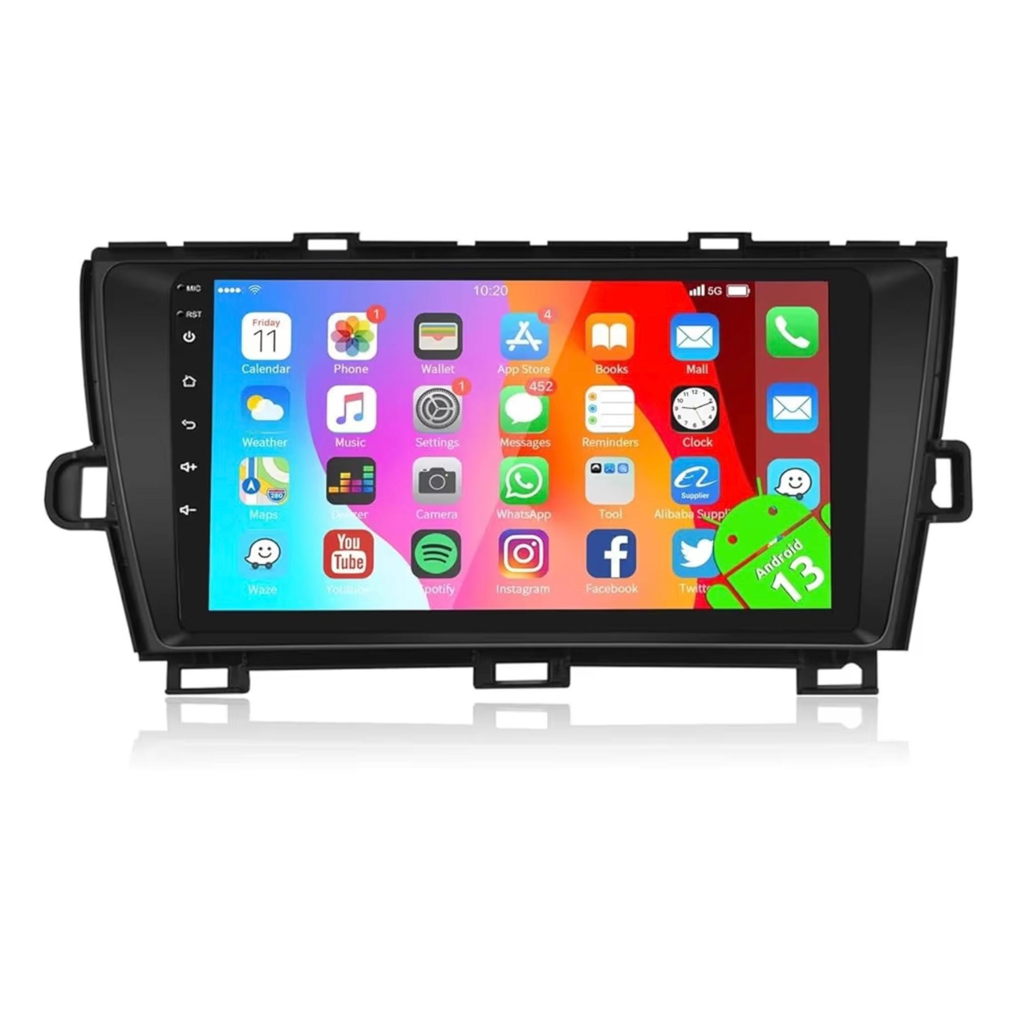 Android Car Stereo for Toyota Prius 2010-2015 9 Inch IPS.QLED Touch Screen with AHD Camera Included