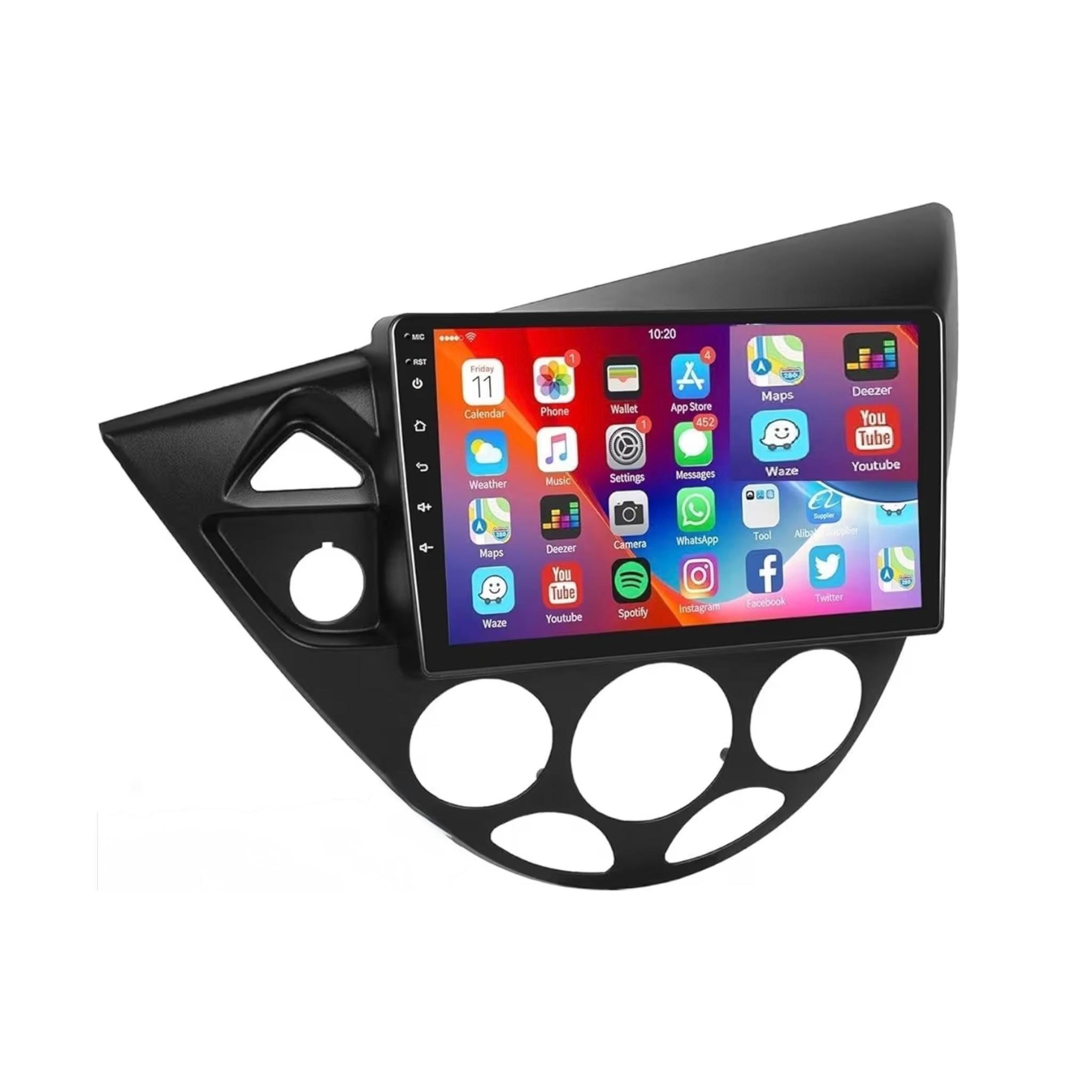 Android Car Stereo for Ford Focus 1998-2006 9 Inch IPS.QLED Touch Screen with AHD Camera Included