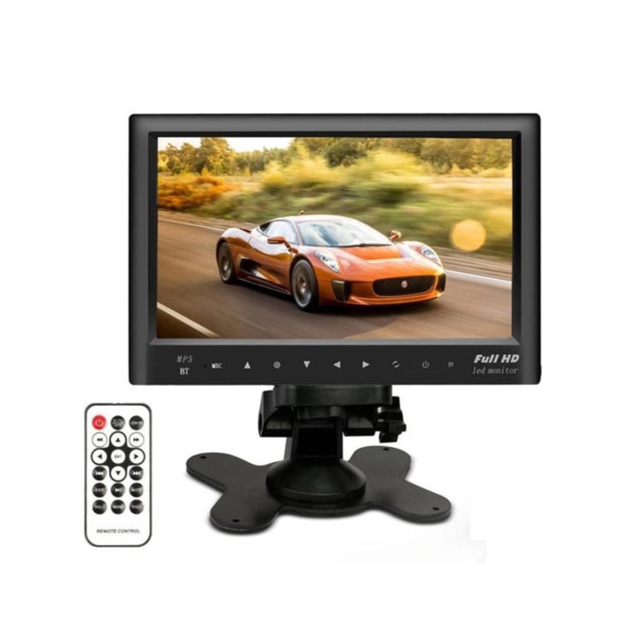 7 Inch Dash Car Rear View Monitor Slim Dashboard Screen with Bluetooth, MP5, USB, Video, Audio and FM, LCD