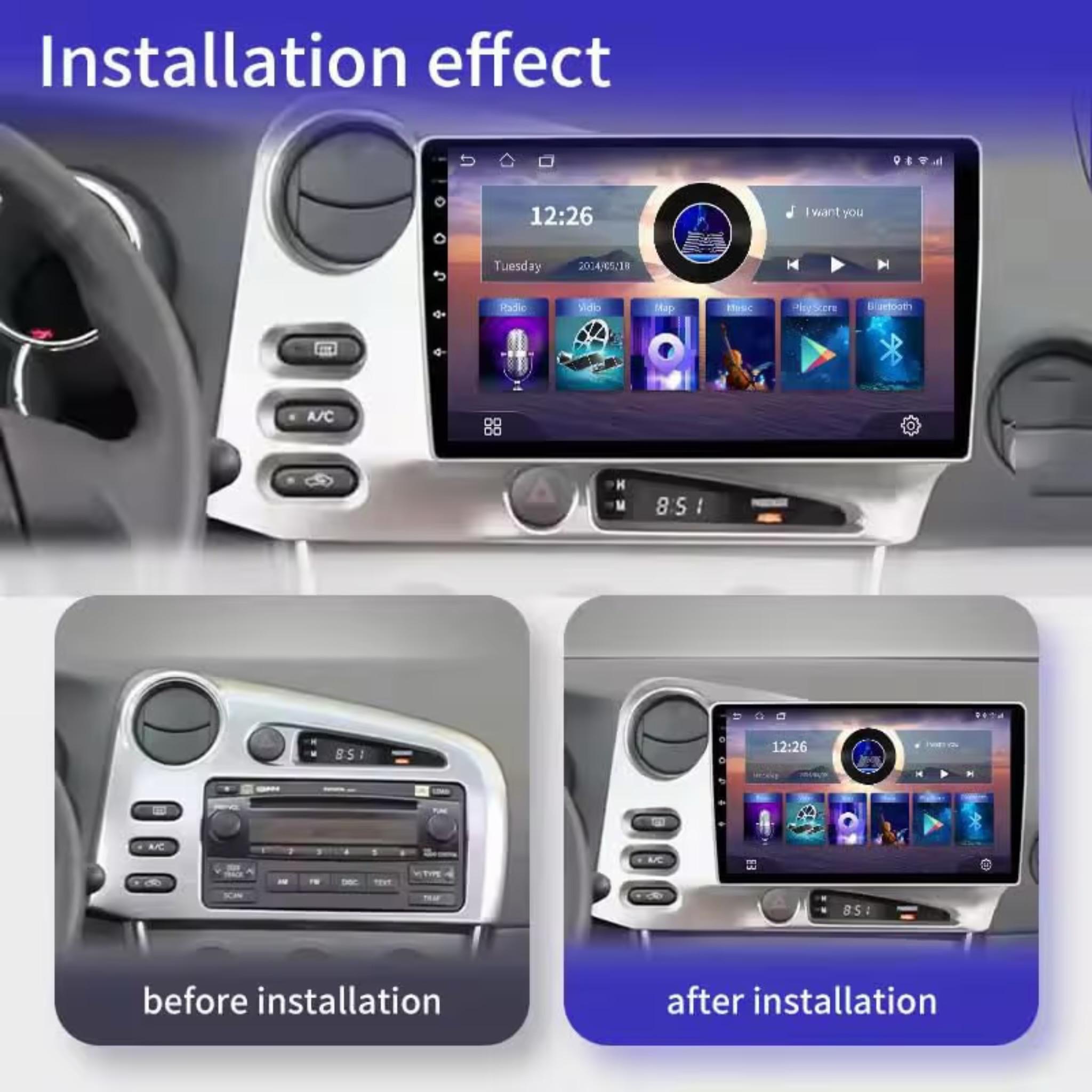 Android Car Stereo for Toyota Corolla Matrix E140 2003-2008 9 Inch IPS.QLED Touch Screen with AHD Camera Included - Image 3