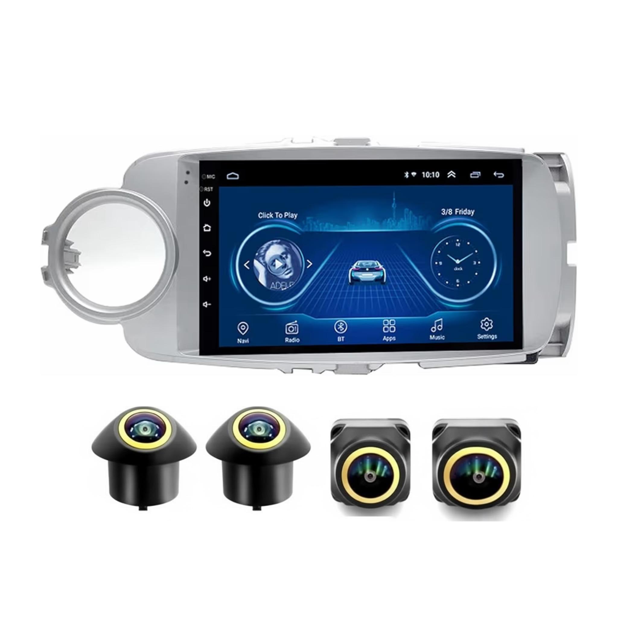 Android Car Stereo for Toyota Yaris 2011-2014 9 Inch IPS.QLED Touch Screen with AHD Camera Included - Image 2