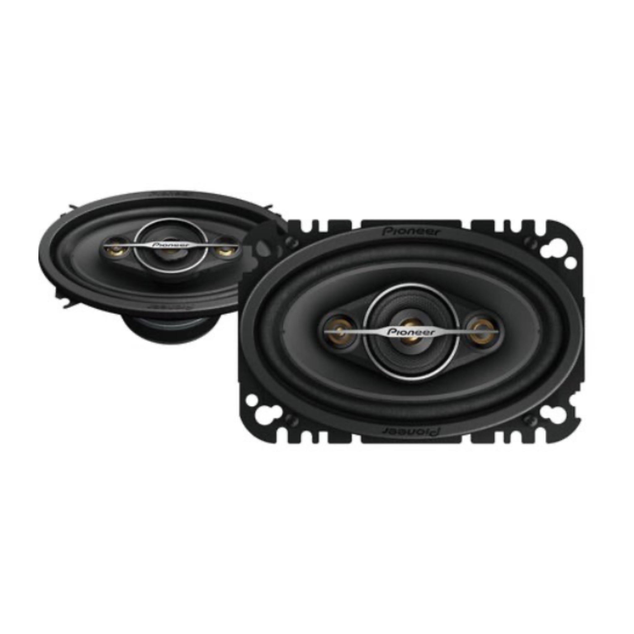 Pioneer TS-A4671F 4x6 4 Way Coaxial Speaker Set with 2 Speakers, Powerful Sound, High Efficiency, 42mm Installation Depth