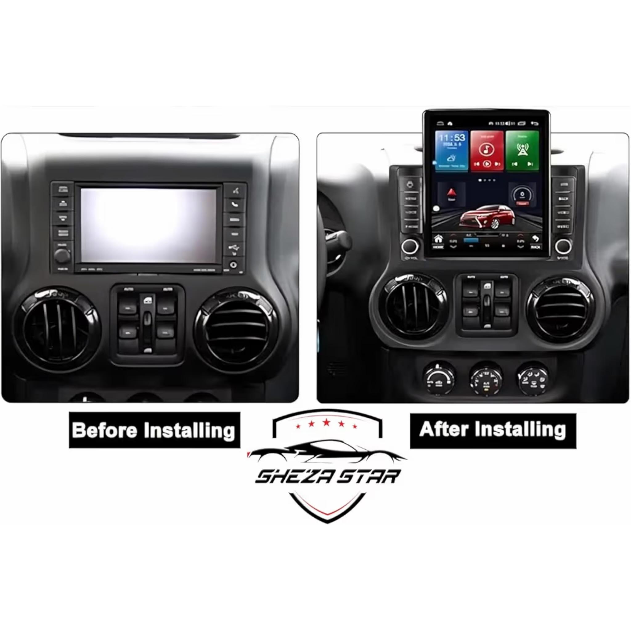 Android Tesla style Vertical Screen for Jeep Wrangler 2011-2014 9.7 Inch IPS.QLED Touch Screen with AHD Camera Included - Image 2