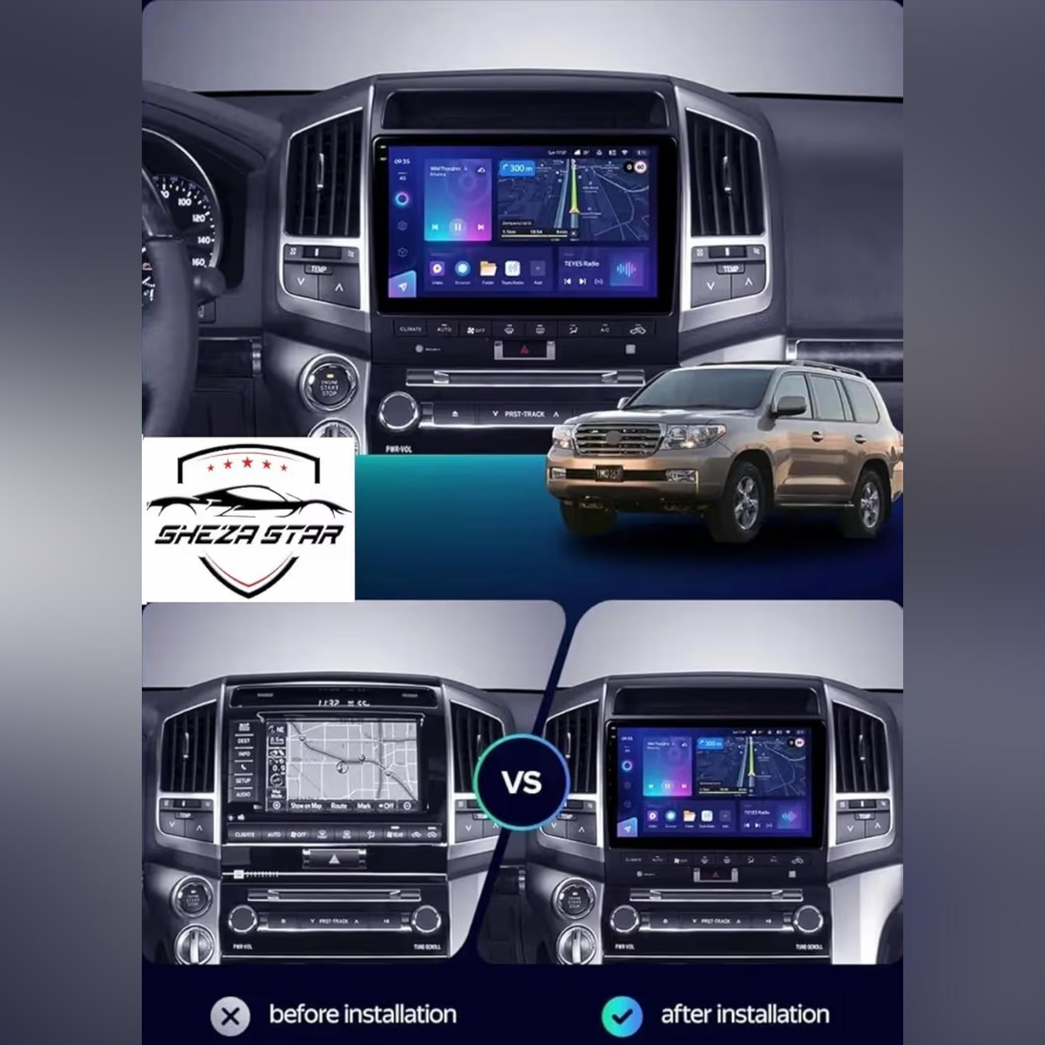 Android Car Stereo for Toyota Land Cruiser VXR 2007-2015 10 Inch IPS.QLED Touch Screen with AHD Camera Included A-B-C Harness TYPE  - Image 3