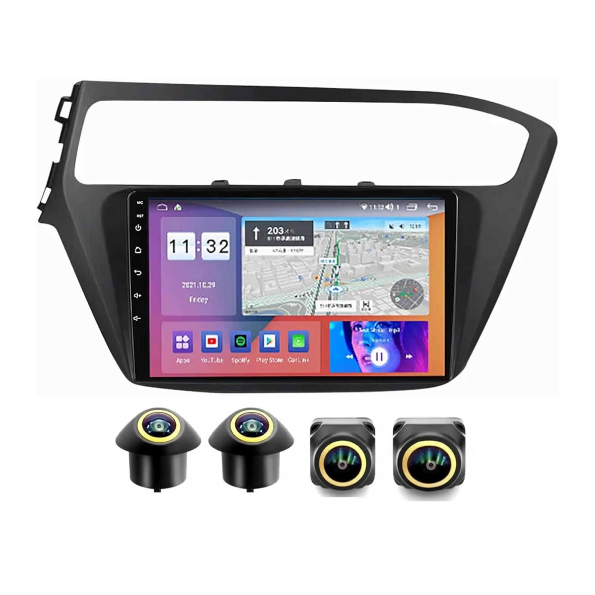 Android Car Stereo for Hyundai I20 2014-2018 9 Inch IPS.QLED Touch Screen with AHD Camera Included - Image 2