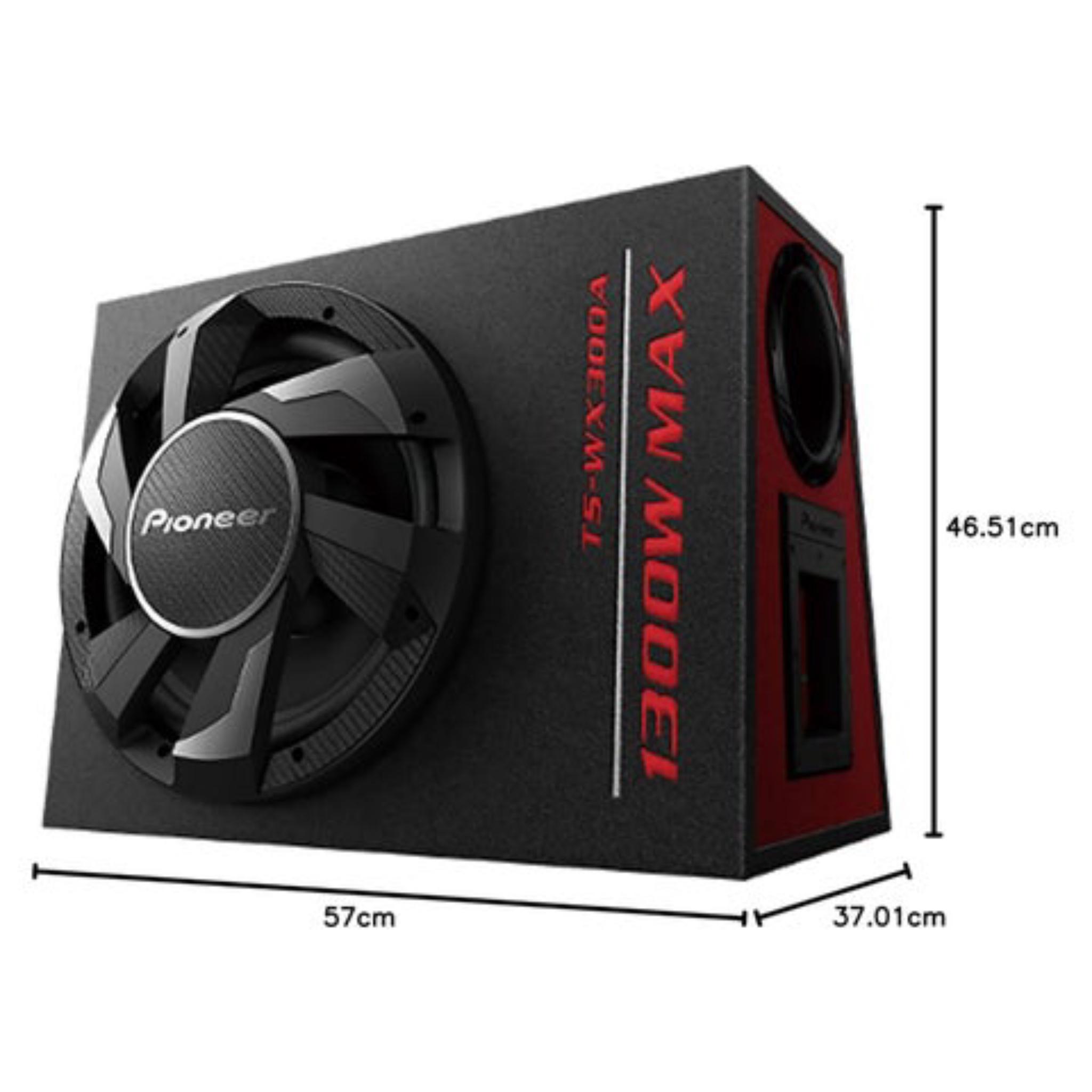 Pioneer TS-WX300A 30cm Powered Active Subwoofer with Class-D built-In Amplifier (1300 W) Single Voice Coil, Black - Image 2