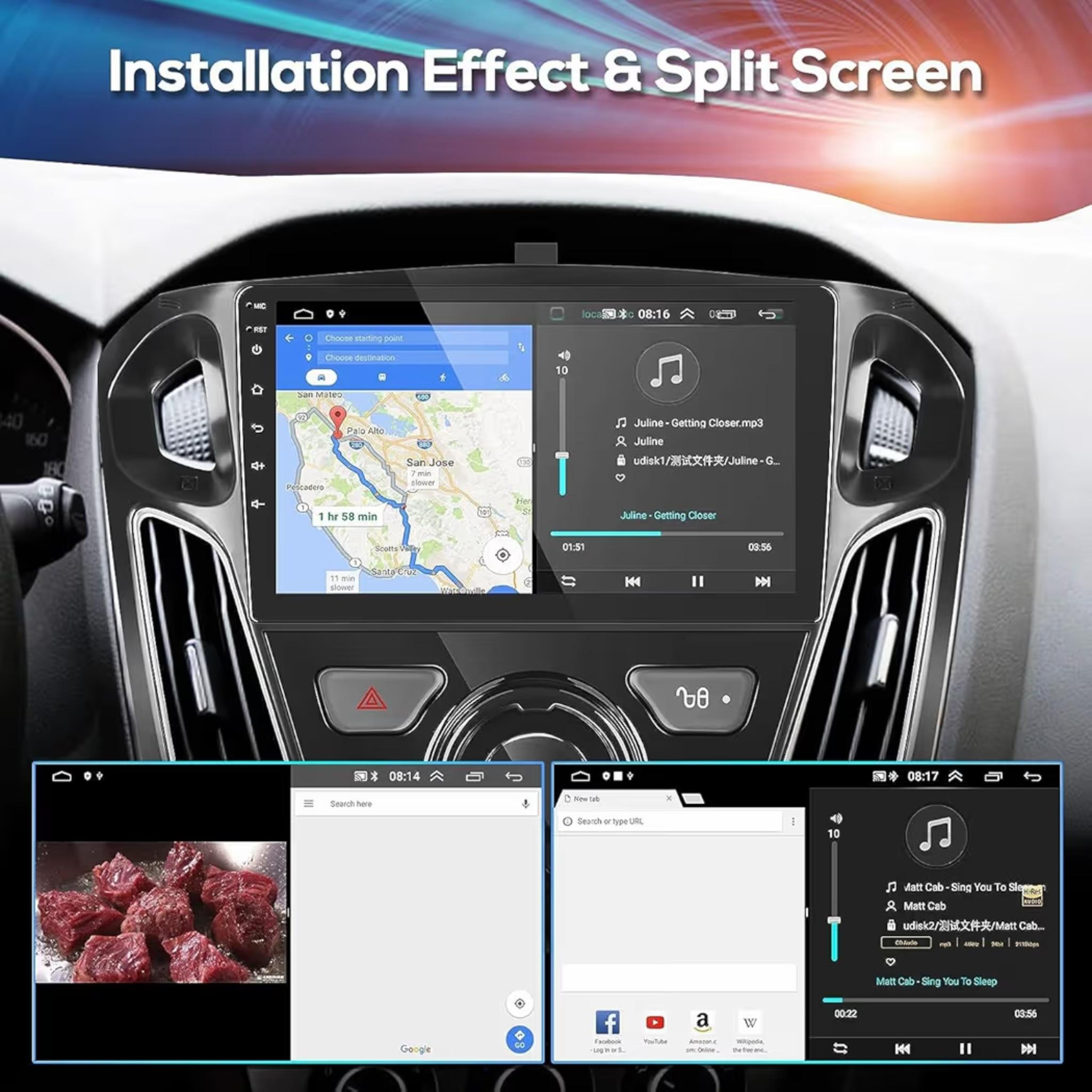 Android Car Stereo for Ford Focus 2012-2018 9 Inch IPS.QLED Touch Screen with AHD Camera Included - Image 3