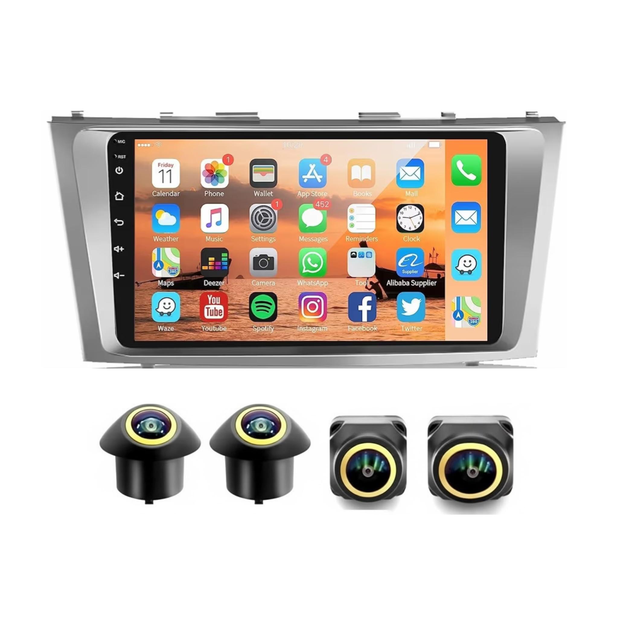 Android Car Stereo for Toyota Camry 2006-2011 9 Inch IPS.QLED Touch Screen with AHD Camera Included - Image 2