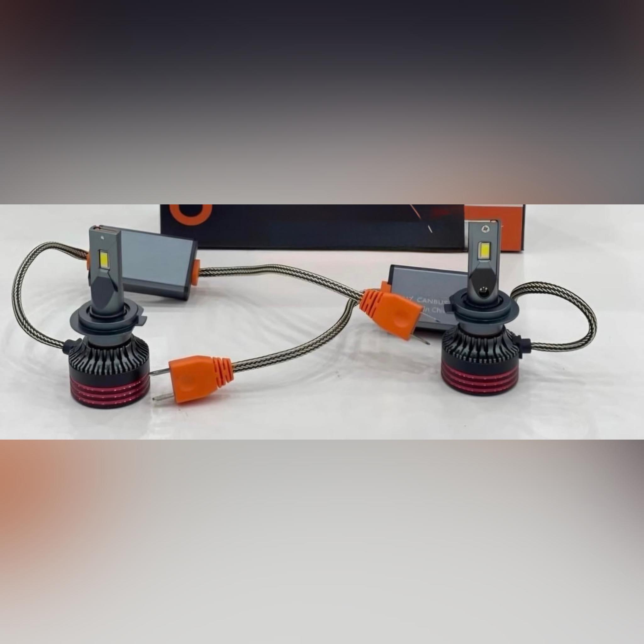 LED M8 Pro Headlight Bulbs White Light, Pair with Cooling System Doubly Bright - Image 2