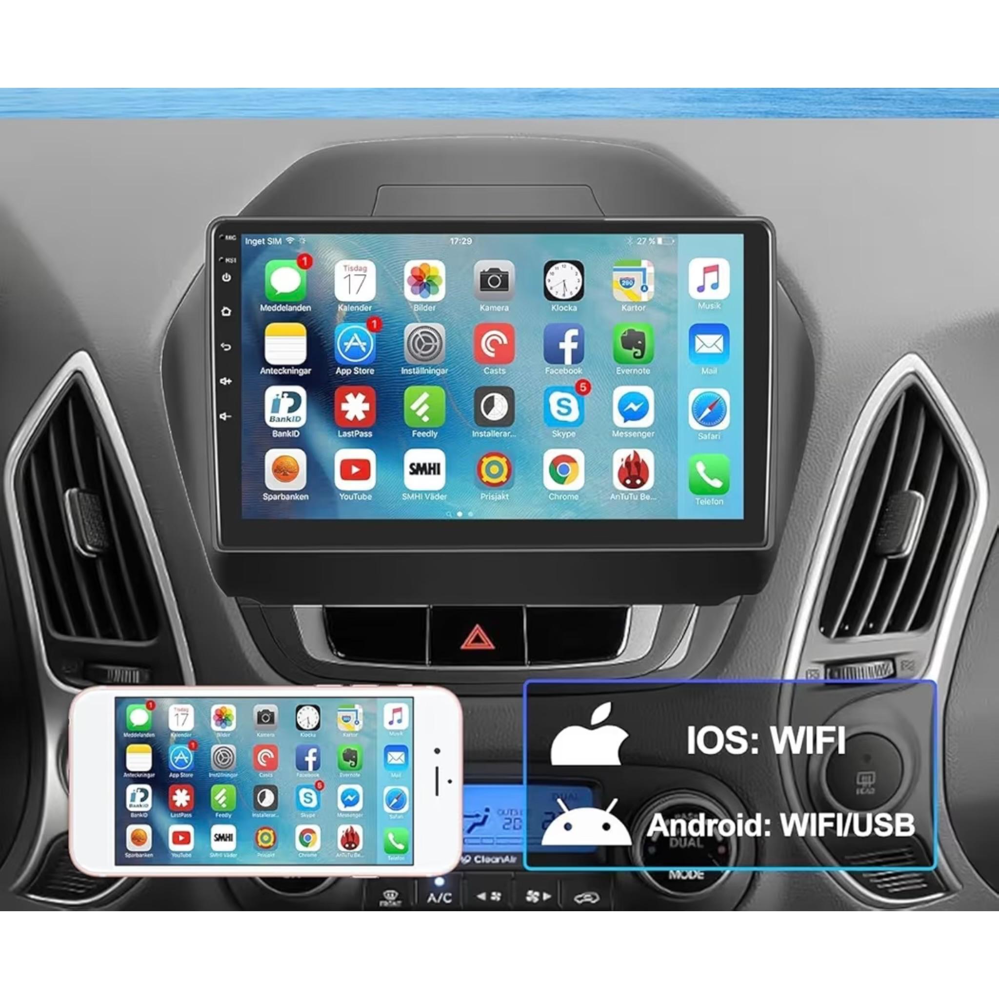 Android Car Stereo for Hyundai Tucson IX35 2009-2015 10 Inch IPS.QLED Touch Screen with AHD Camera Included - Image 3