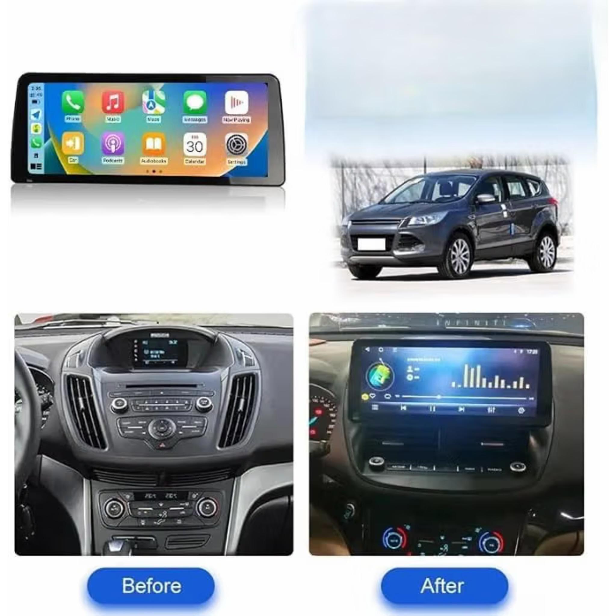 Android Car Stereo for Ford Escape/Kuga 2013-2019 Support Carplay, M-Link Wi-Fi BT, Radio GPS, 12.3 Inch IPS Screen with AHD Camera Included - Image 2