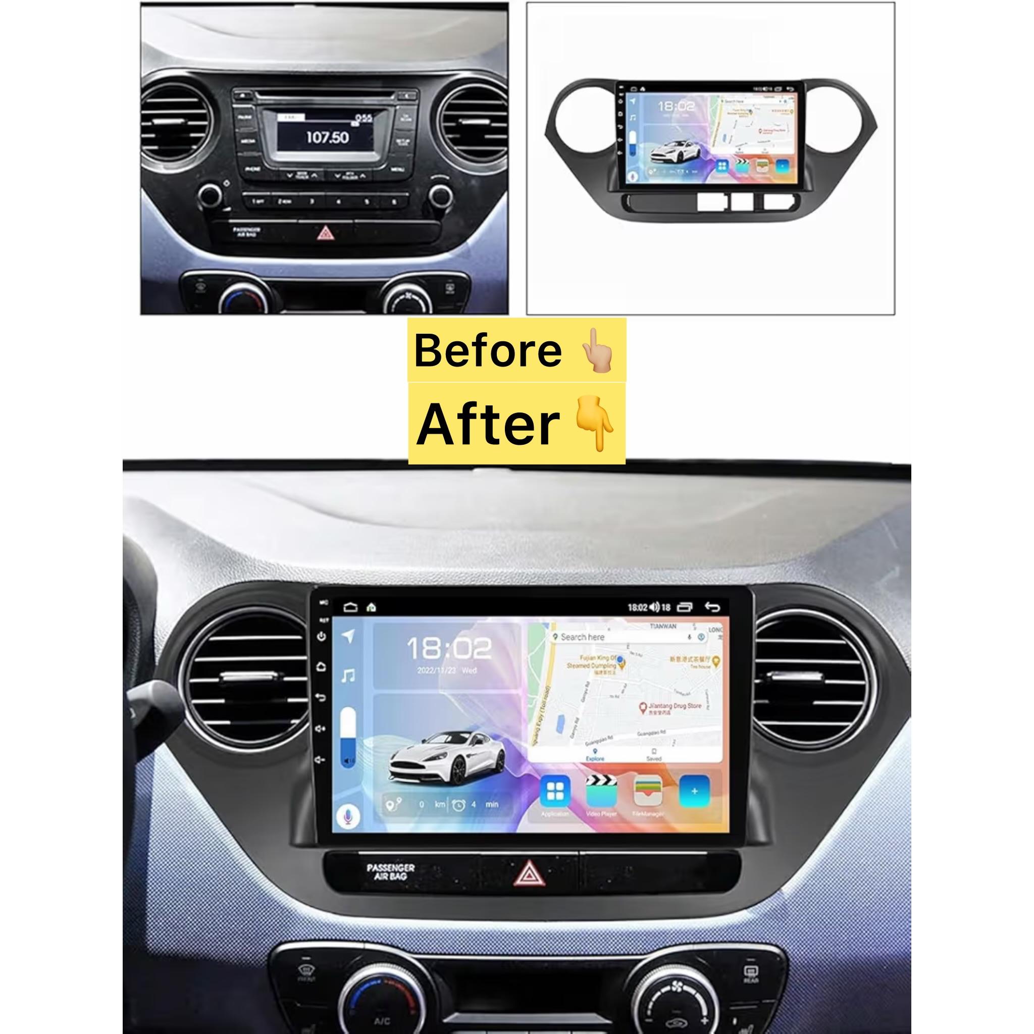 Android Car Stereo for Hyundai i10 2013-2016 9 Inch IPS.QLED Touch Screen with AHD Camera Included - Image 3