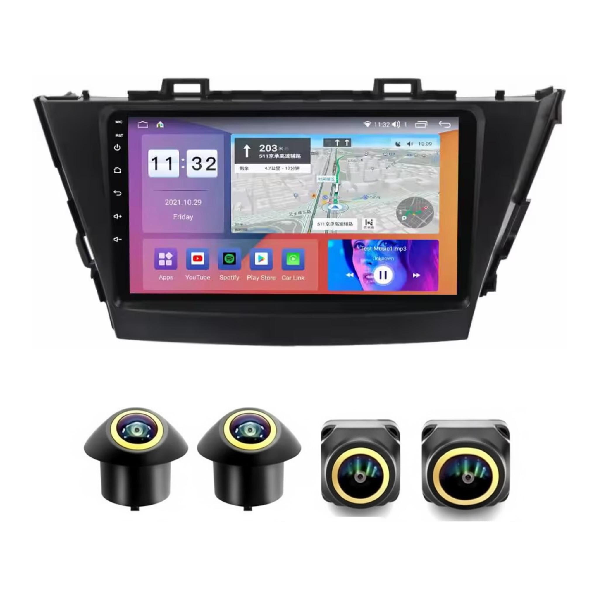 Android Car Stereo for Toyota Prius Plus V Alpha 2012-2017 9 Inch IPS.QLED Touch Screen with AHD Camera Included - Image 2