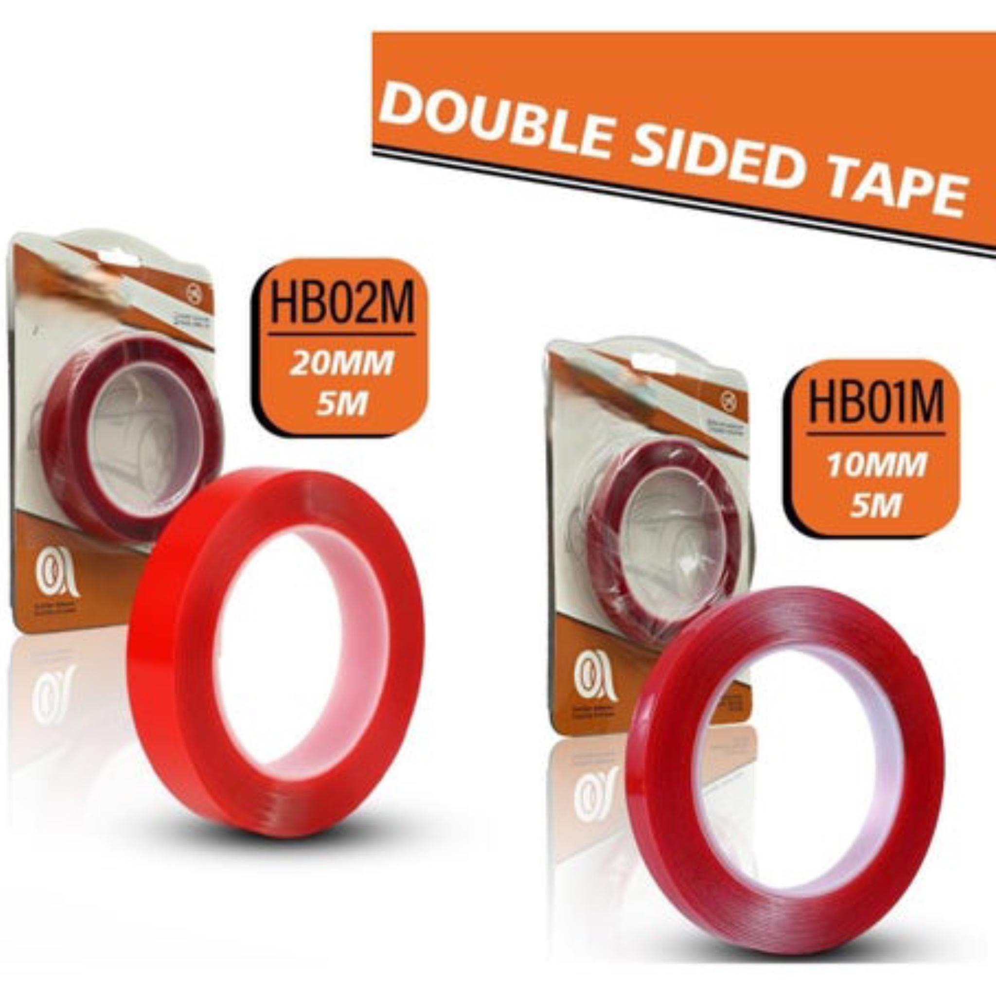Double Sided Tape, Red Adhesive, 10mm Width, 5M Length, HB01M Model, Strong Mounting Tape - Image 2