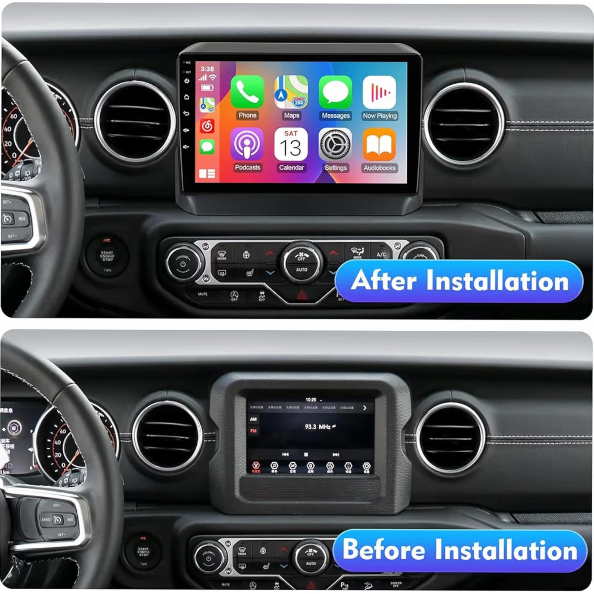 Android Car Stereo for Jeep Wrangler JL Gladiator JT 2018-2021 9 Inch IPS.QLED Touch Screen with AHD Camera Included - Image 3