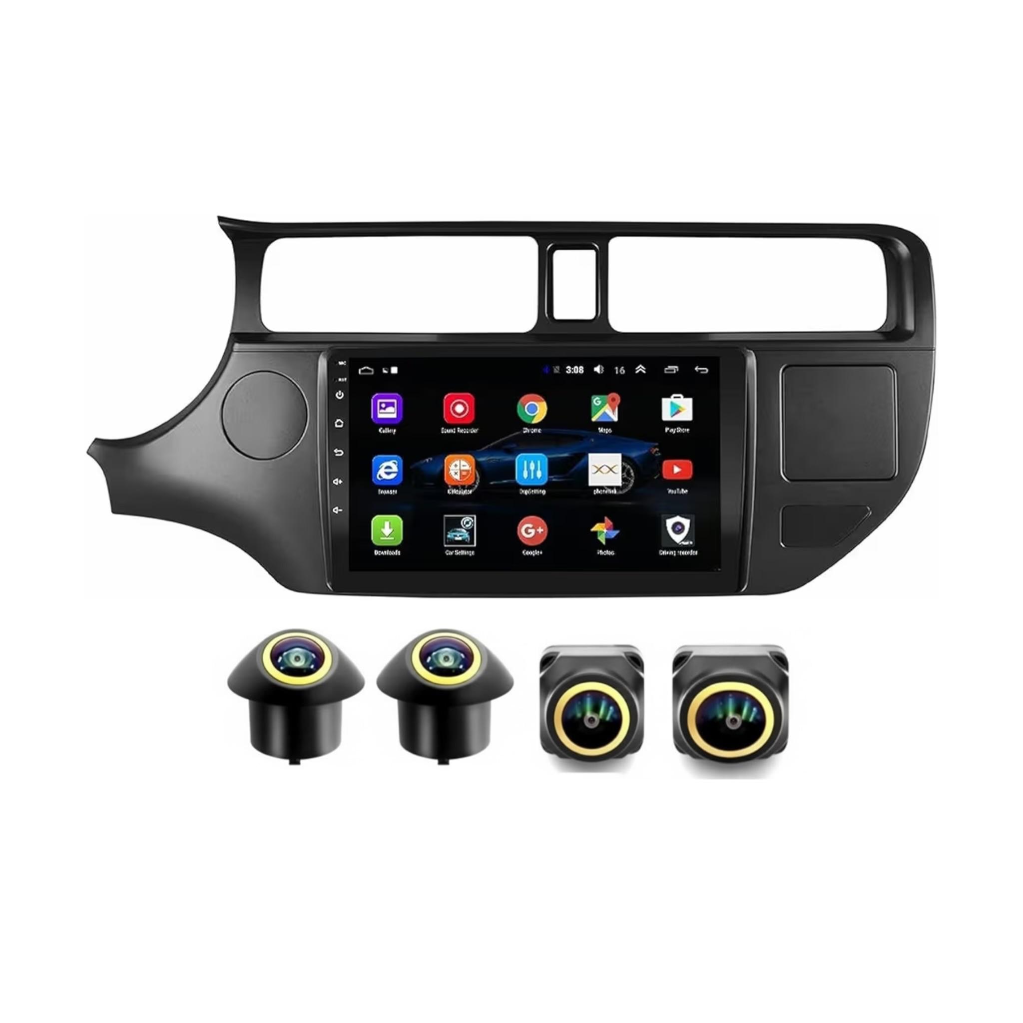 Android Car Stereo for KIA RIO 2011-2014 9 Inch IPS.QLED Touch Screen with AHD Camera Included - Image 2