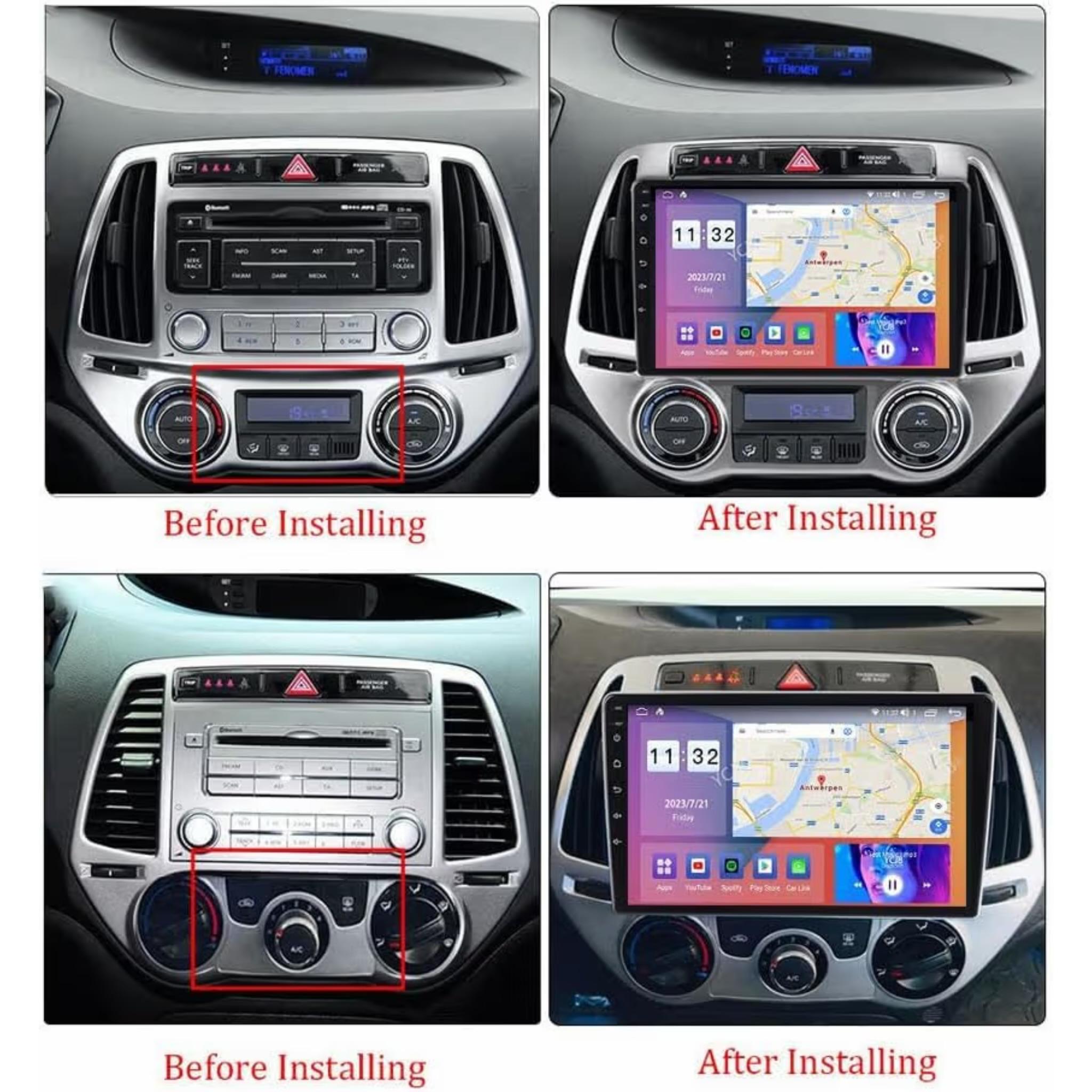 Android Car Stereo for Hyundai i20 2012-2014 9 Inch IPS.QLED Touch Screen with AHD Camera Included - Image 3