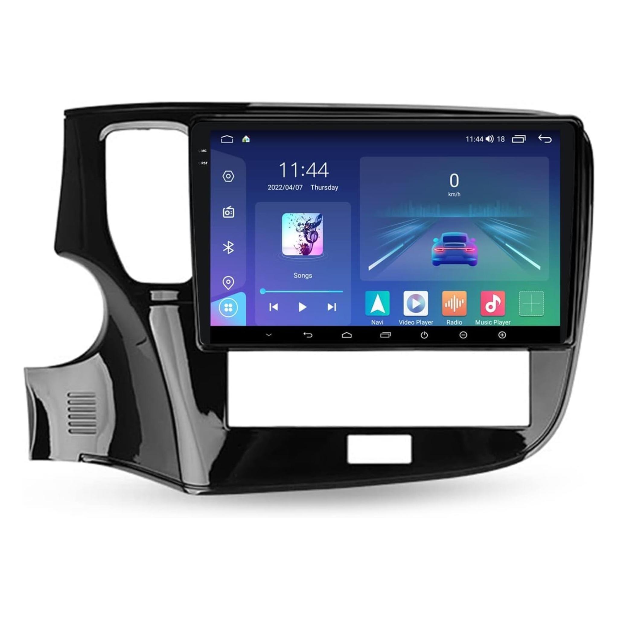 Android Car Stereo for Mitsubishi Outlander 2017-2022 Auto AC 10 Inch IPS.QLED Touch Screen with AHD Camera Included