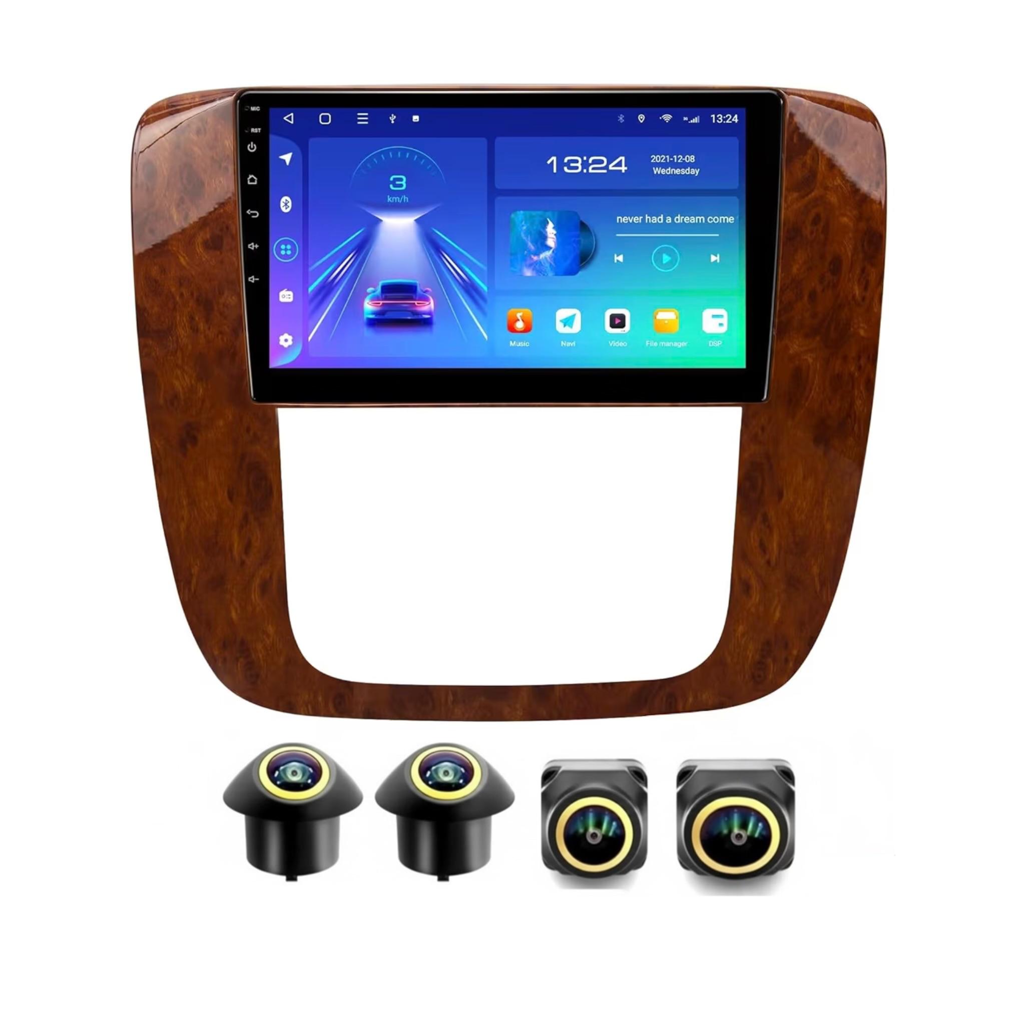 Android Car Stereo for GMC Yukon Tahoe Suburban 2007-2012 Chevrolet Silverado 2010-2013 9 Inch IPS.QLED Touch Screen with AHD Camera Included - Image 2