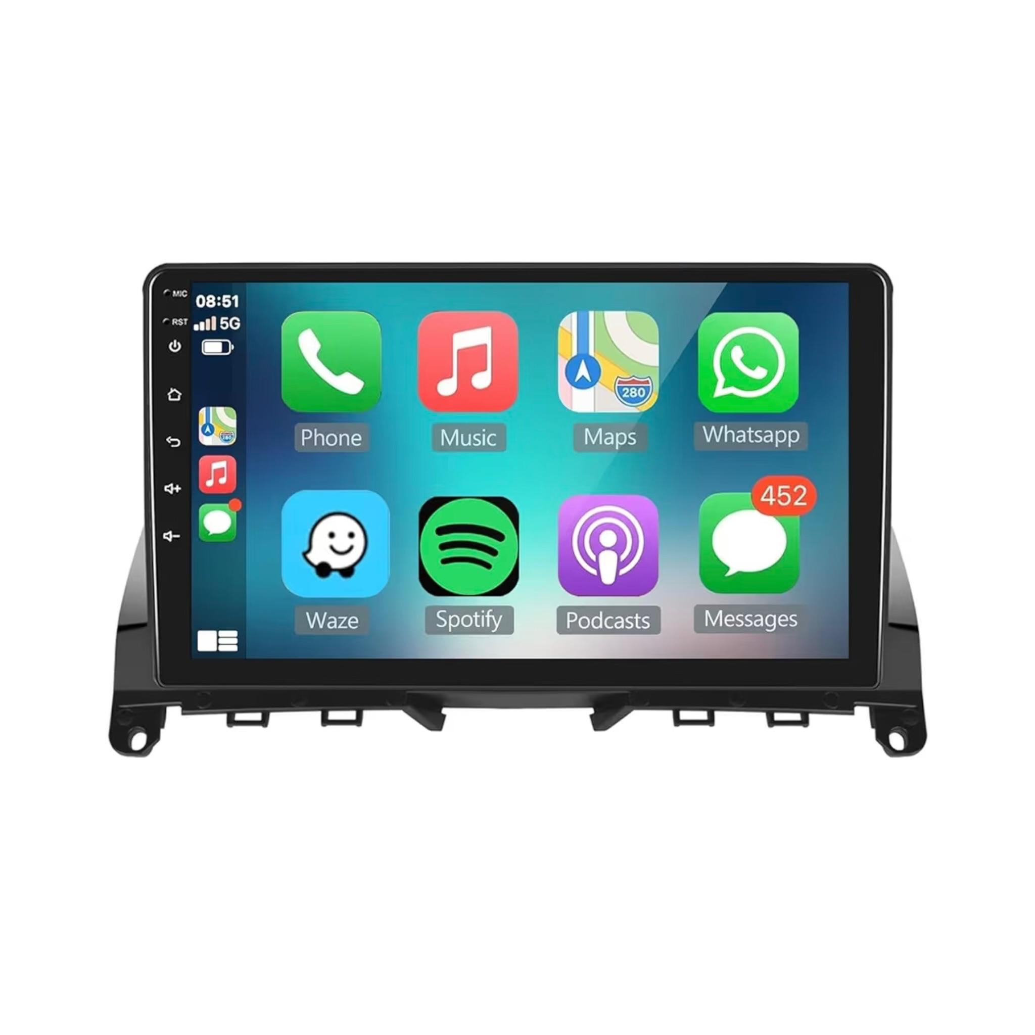 Android Car Stereo for Mercedes Benz C Class W204 S204 2007-2014 9 Inch IPS.QLED Touch Screen with AHD Camera Included